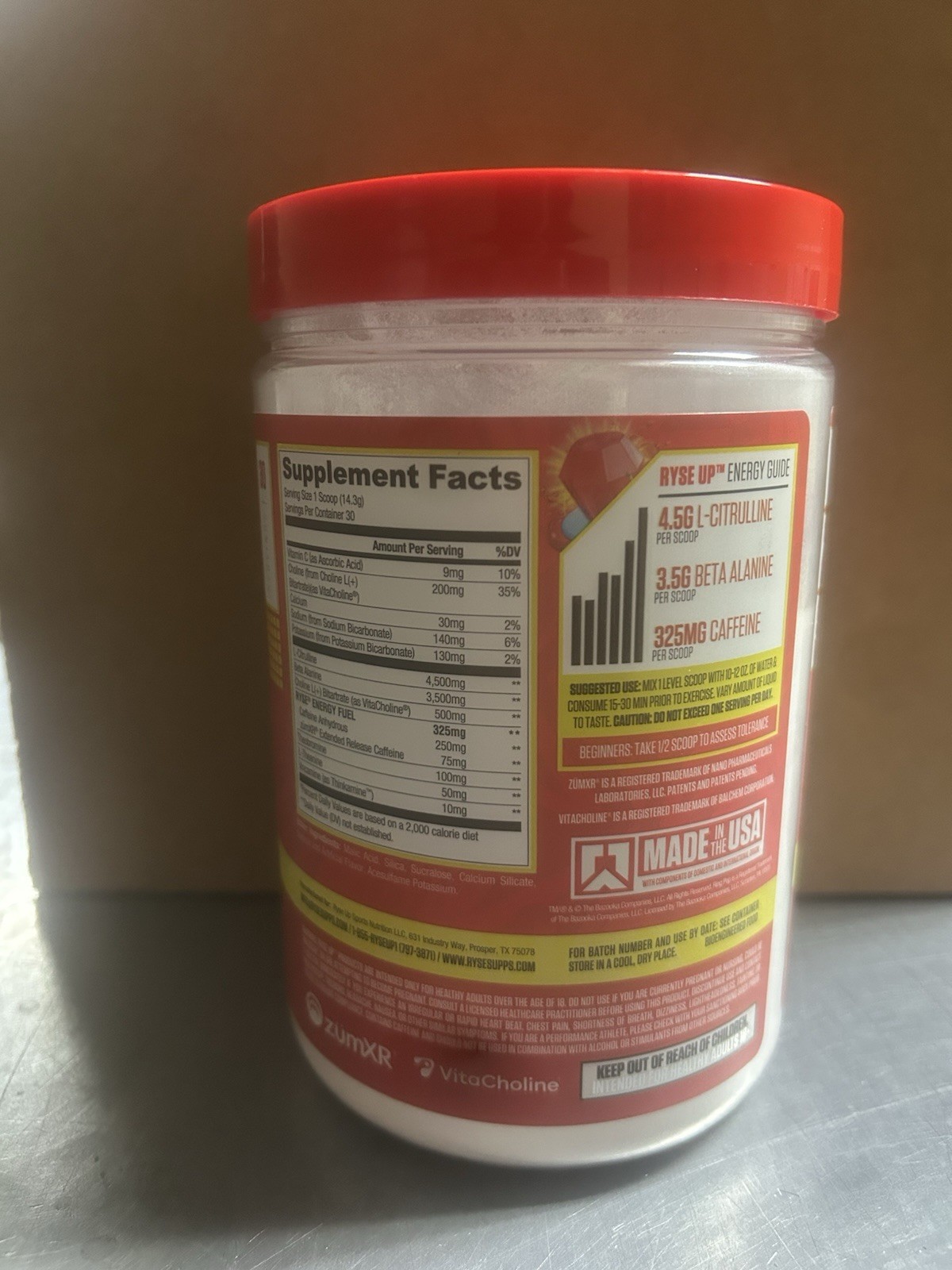 Ryse Loaded Pre Workout Supplement – Cherry Ring Pop – Size: 15.1oz EXP 1/2028