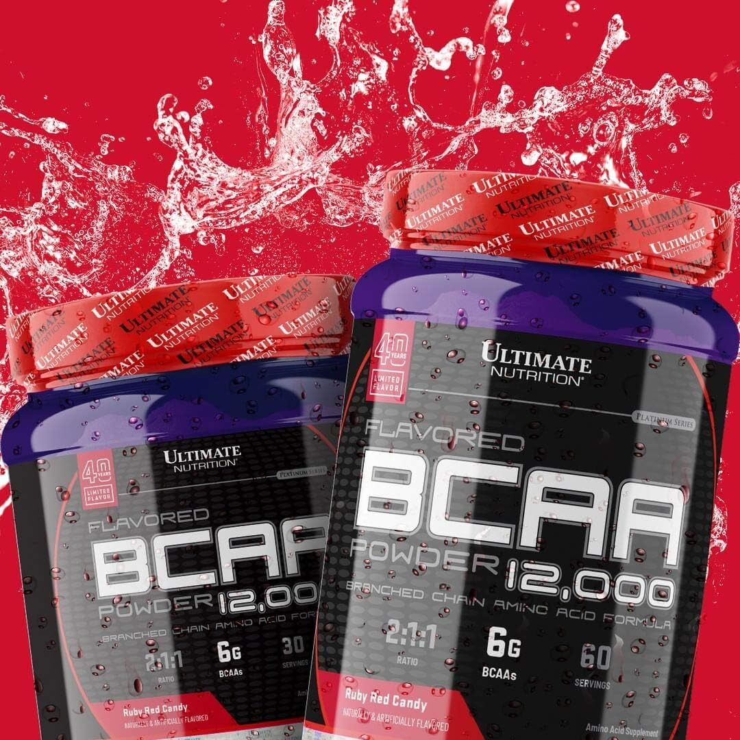Ultimate Nutrition Flavored BCAA Powder – Ruby Red Candy, 60 Servings