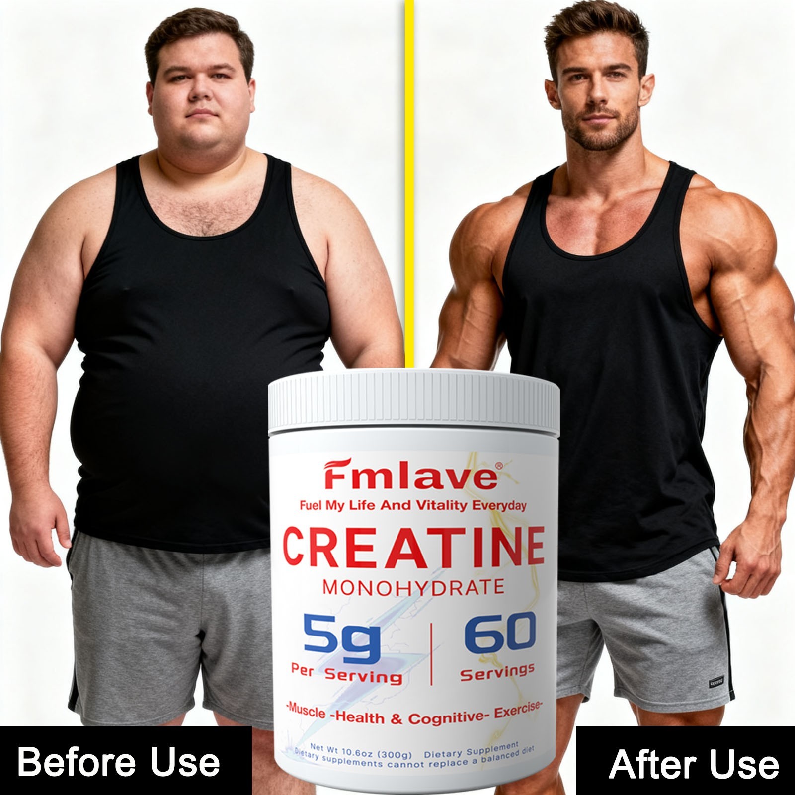 Creatine Monohydrate Powder Pure Micronized Creatine Muscle Recovery + Builder