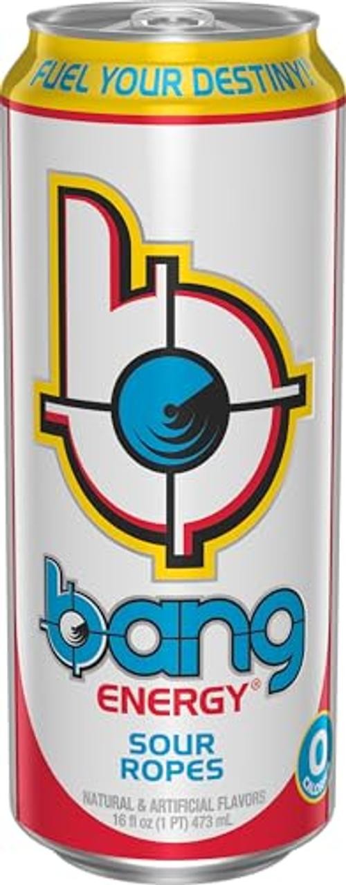 Energy Sour Ropes, Sugar-Free Energy Drink, 16-Ounce | Pack of 12