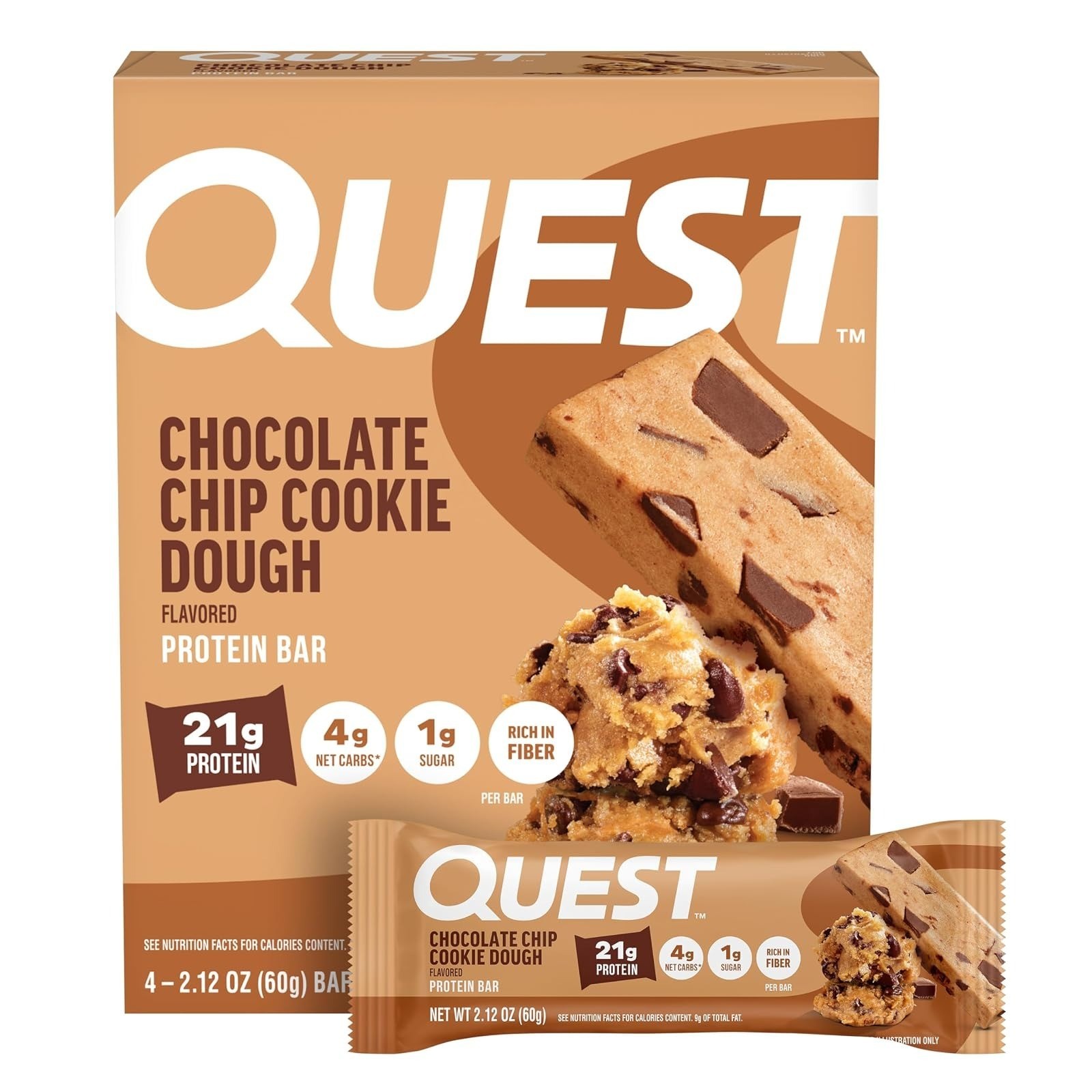 Quest Nutrition White Chocolate Raspberry Protein Bars 20g Protein 4 Count