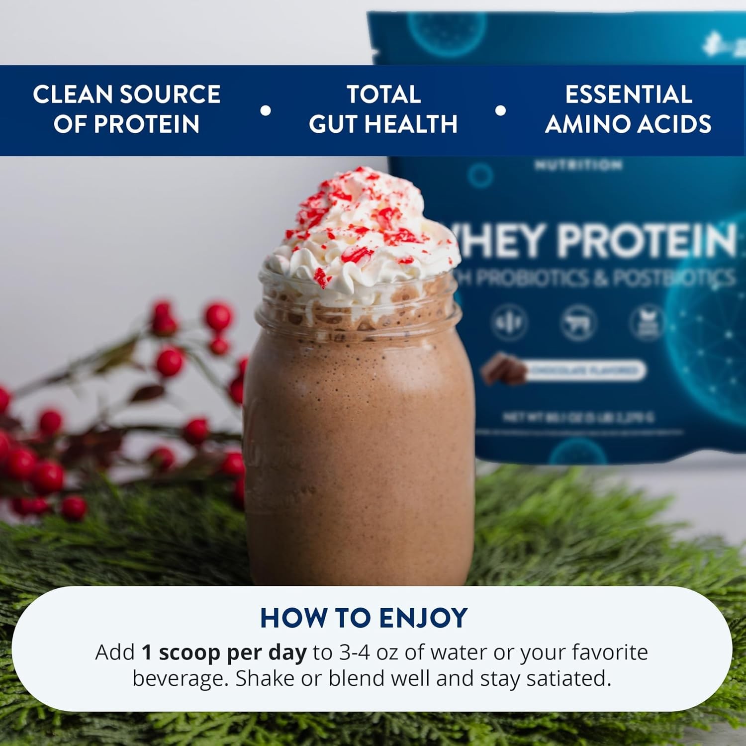 Chocolate Whey Protein Isolate Concentrate 84 Serv