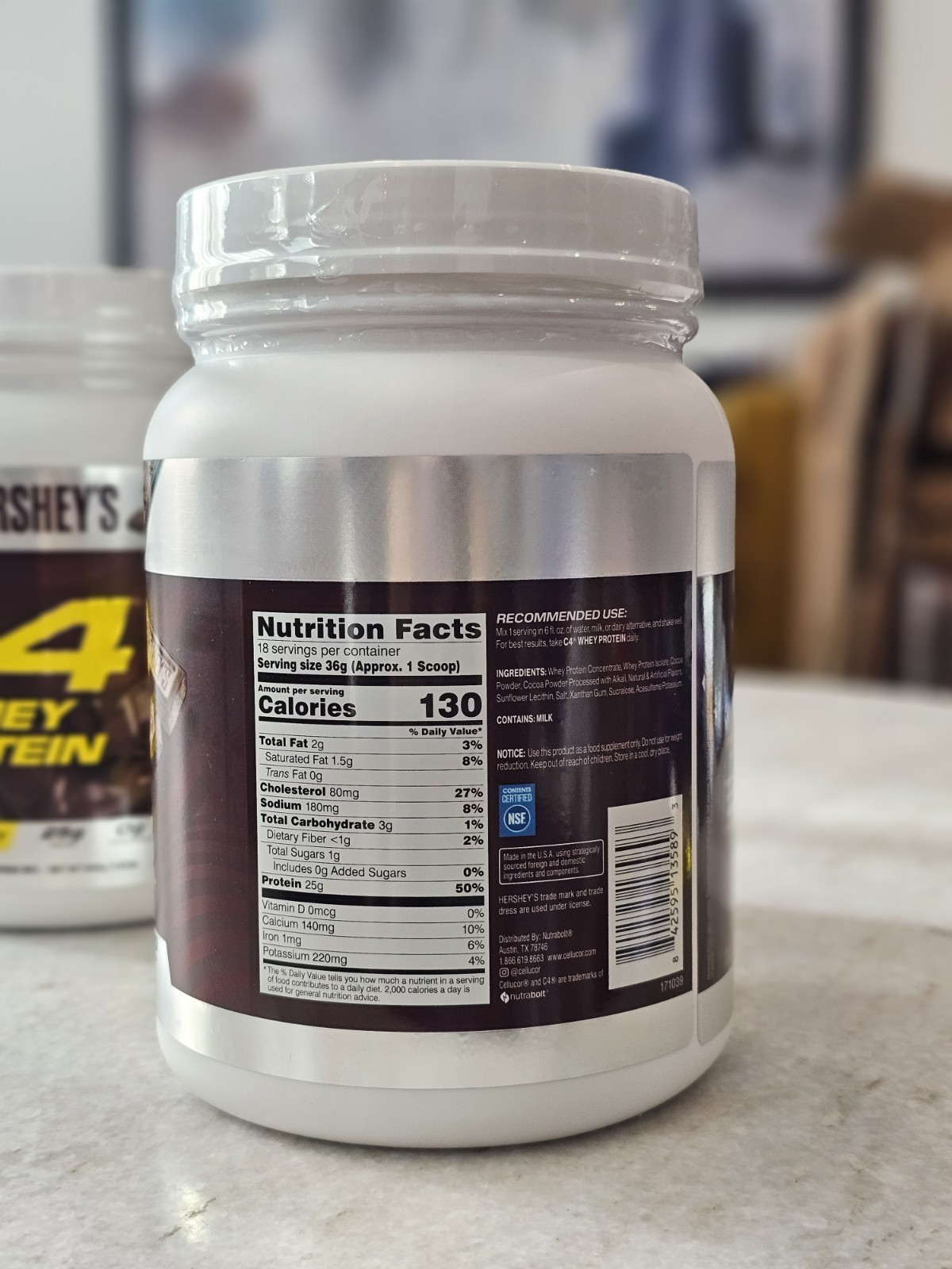 C4 Pro Whey Protein Powder, Hershey’s Milk Chocolate Flavor, 25g of Protein 2 Pc