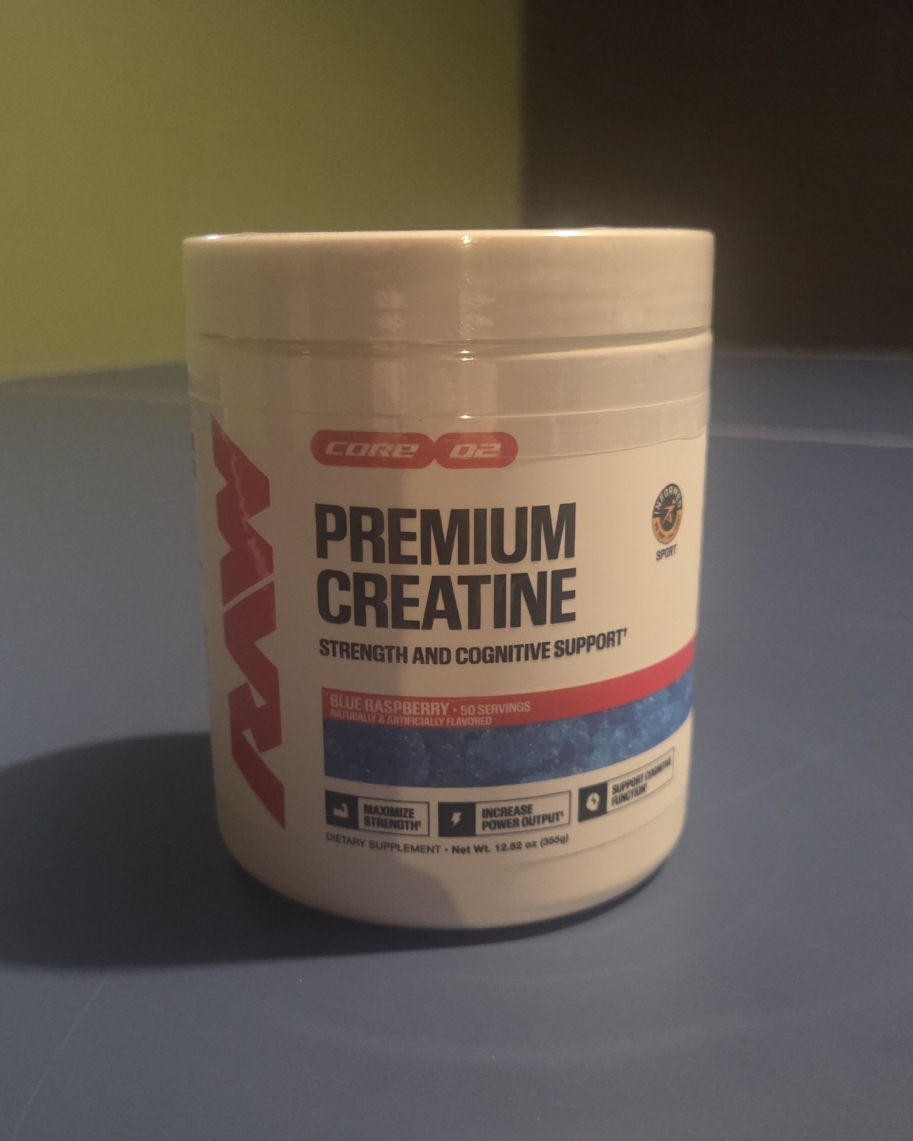 Raw Nutrition Essentials Creatine Monohydrate, Blue Raspberry, 50 Servings
