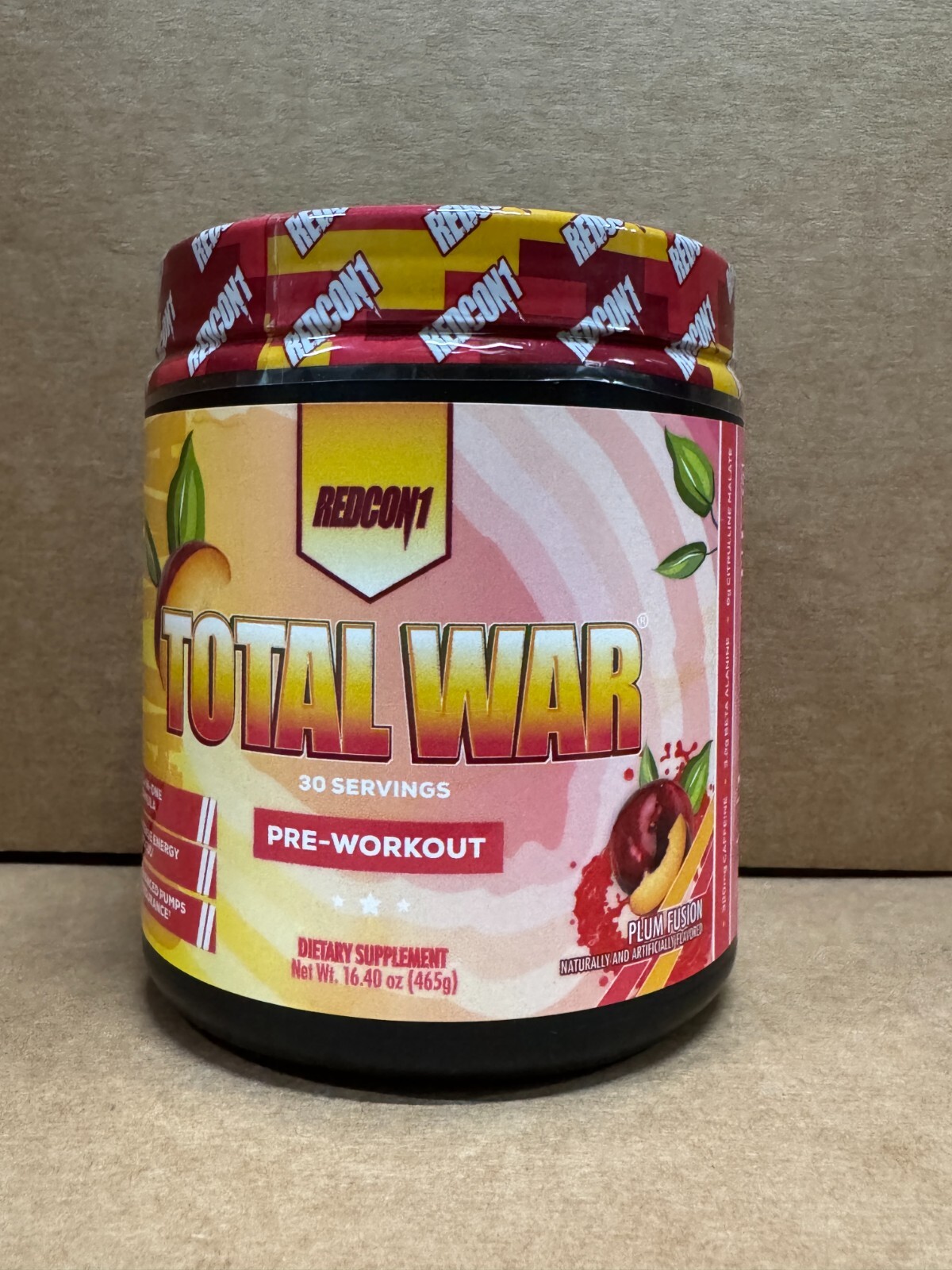 REDCON1 TOTAL WAR Pre Workout 30 Serv Plum Fusion Free Ship 2027 EXP SALE