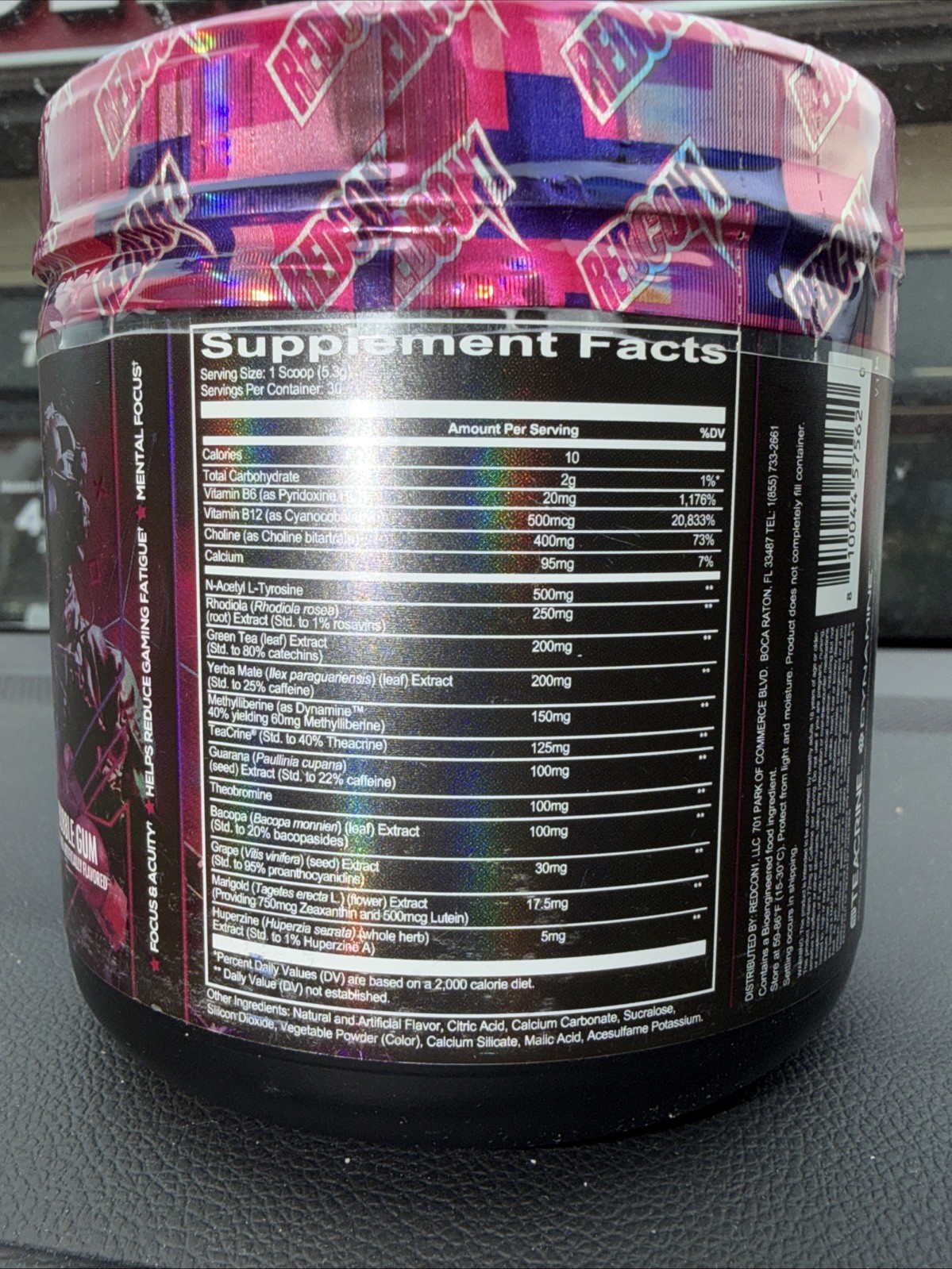 Redcon1 War Games Pregame For Gaming Focus Bubble Gum 30 Servings Ex: 12/26