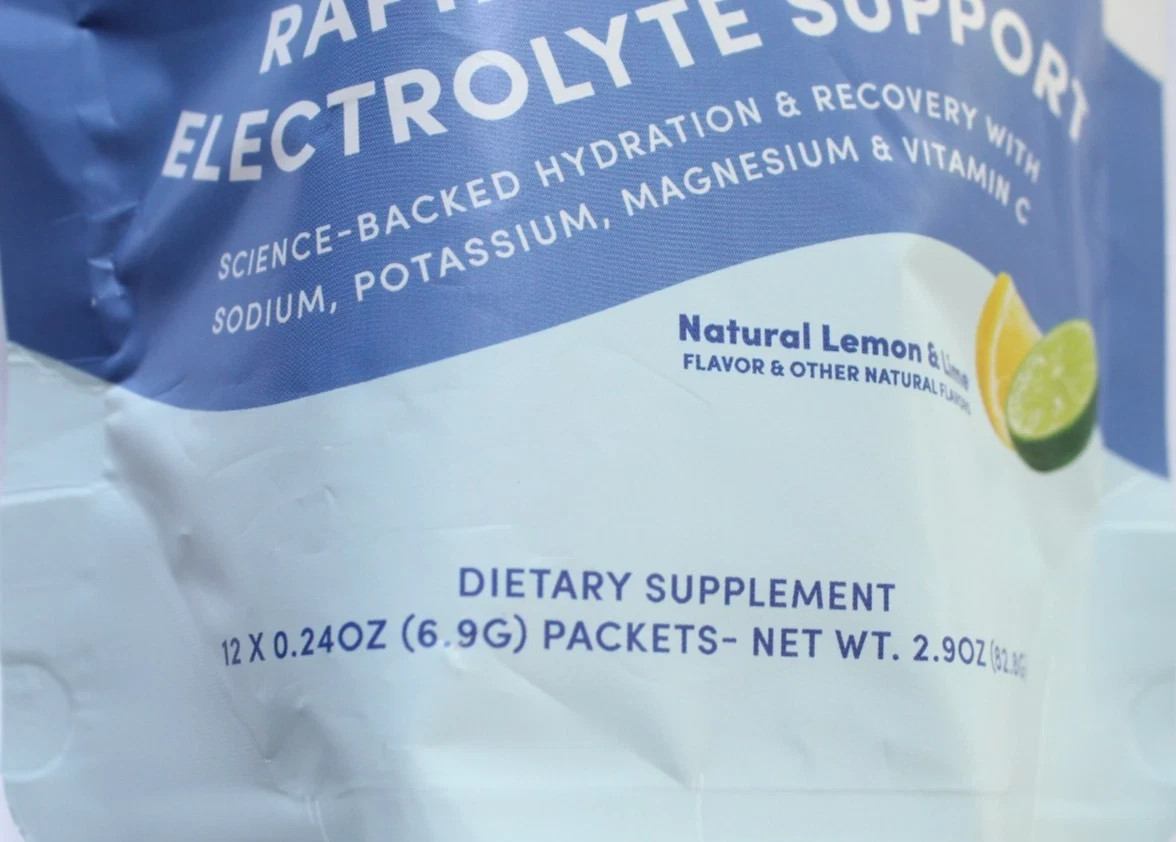 first day Rapid Hydration Electrolyte Powder Lemon/Lime 12 Packets GF