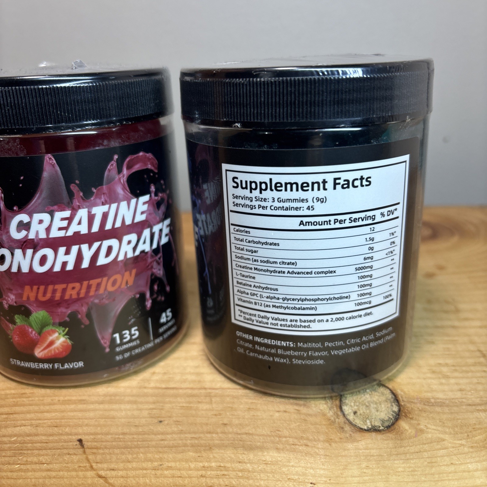 2 Jars Creatine Monohydrate Gummies Nutrition 135 Per Jar 5g Per Serving
