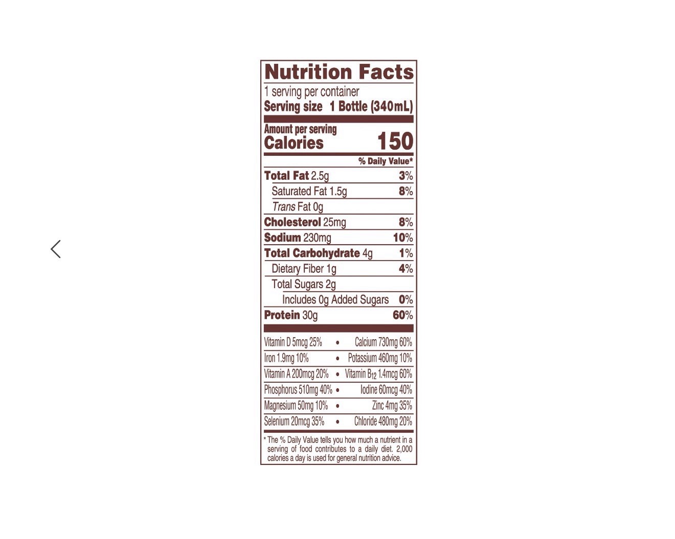 Fairlife Nutrition Plan Chocolate High Protein Shake 30g 11.5oz 12 Pack