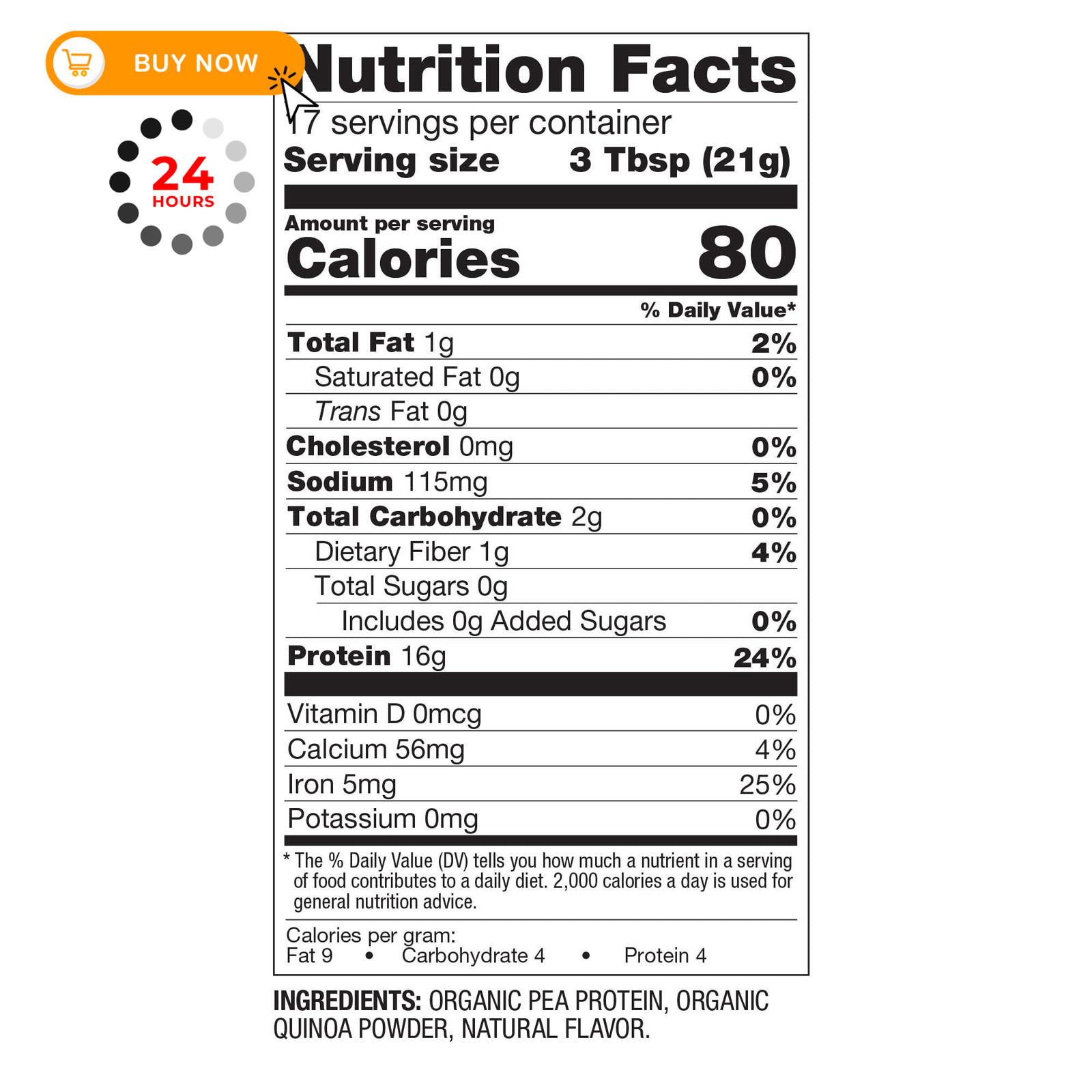 BetterBody Foods Vegan Protein Powder, Unflavored, 12.7 Ounce (Pack of 1)