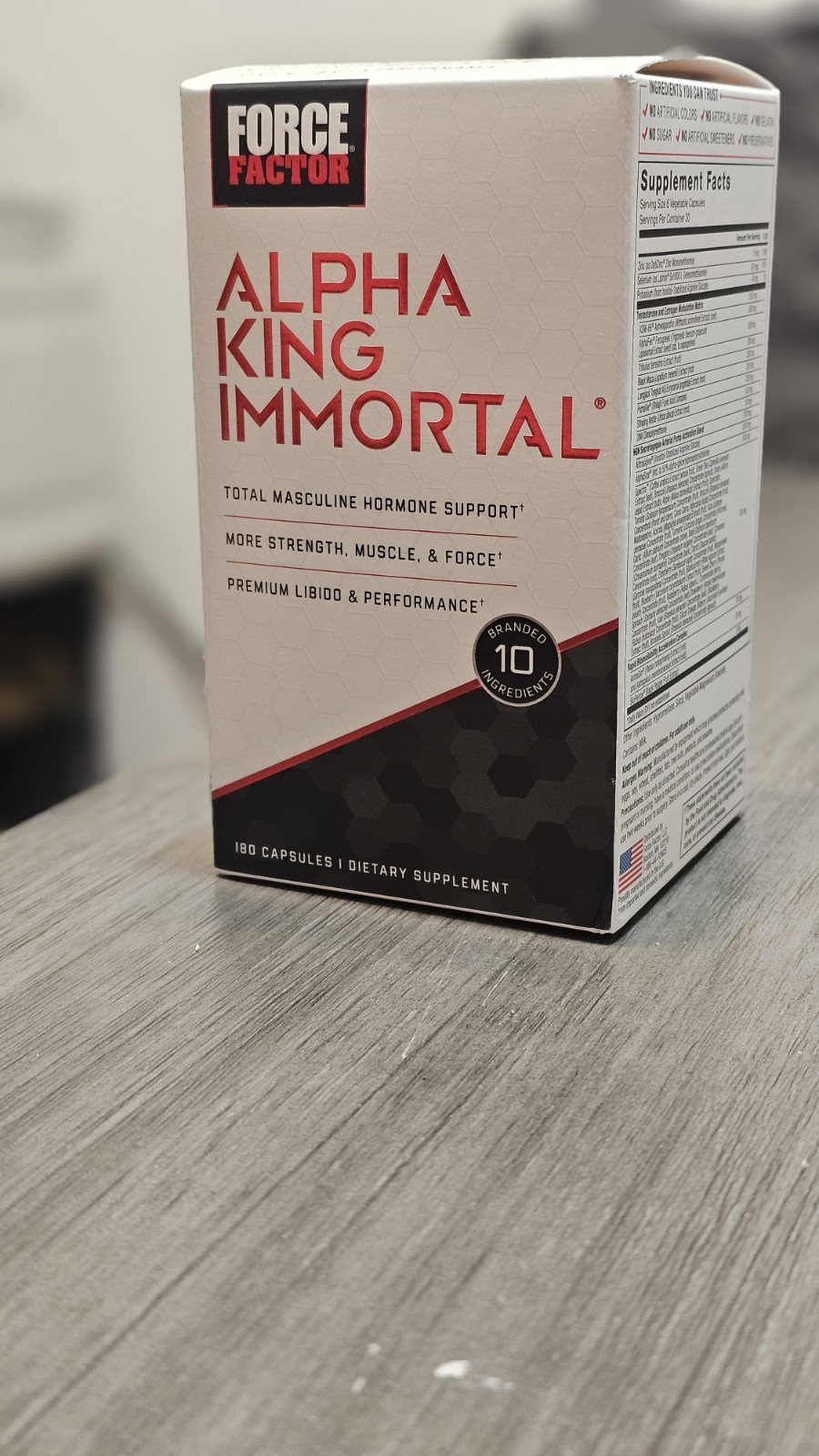 Force Factor Alpha King Immortal KSM-66 Ashwagandha 180 Capsules