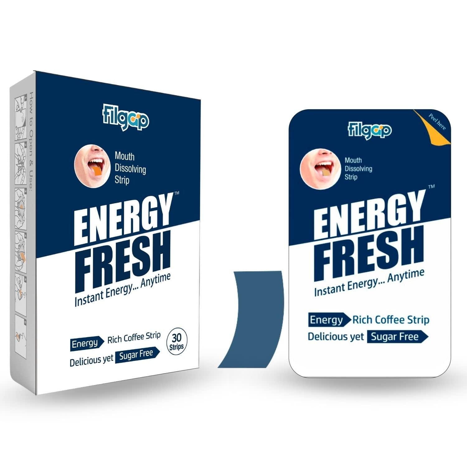Filgap Energy Oral Strips 30 Sugar Free