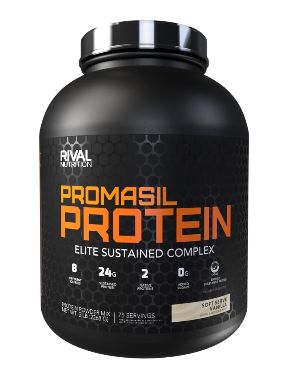 Rival Nutrition Promasil Protein Powder Soft Serve Vanilla I 5 Lb 75 Servings I