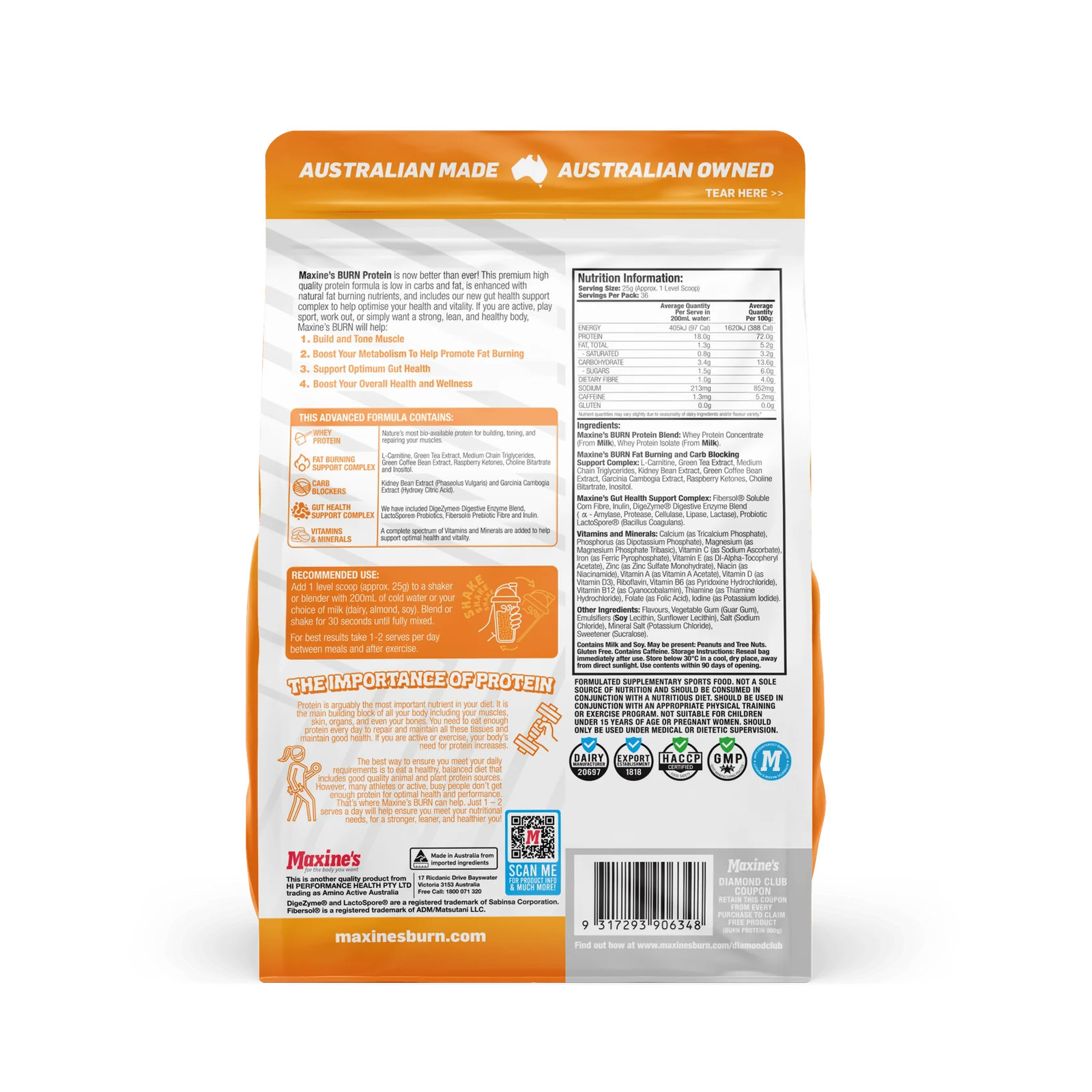 Maxines Burn Protein by Maxines