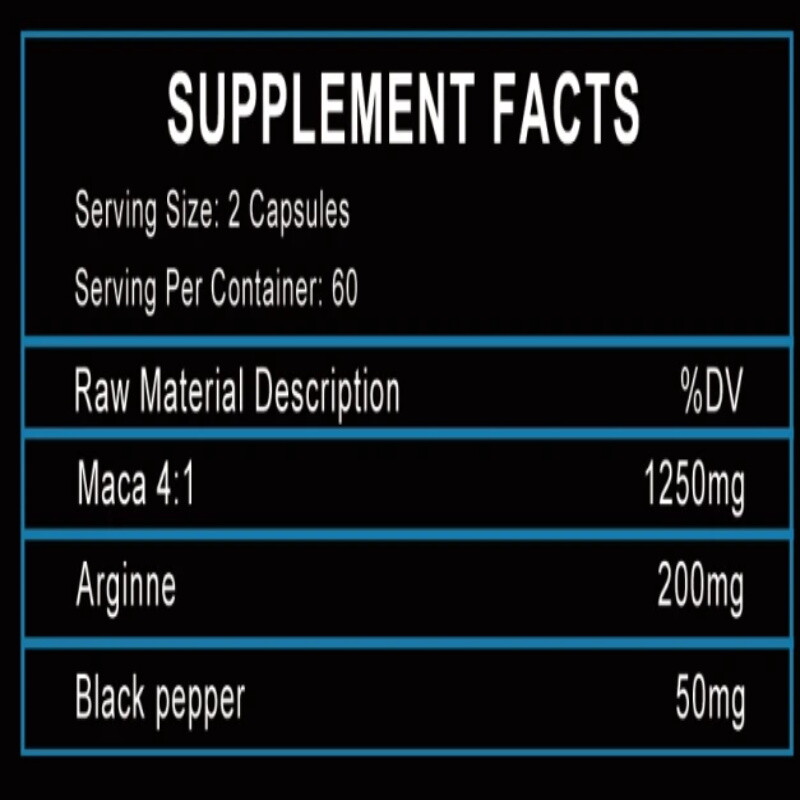 Black Maca Extract + L-Arginin – Natural Male Enhancement Supplement Capsules