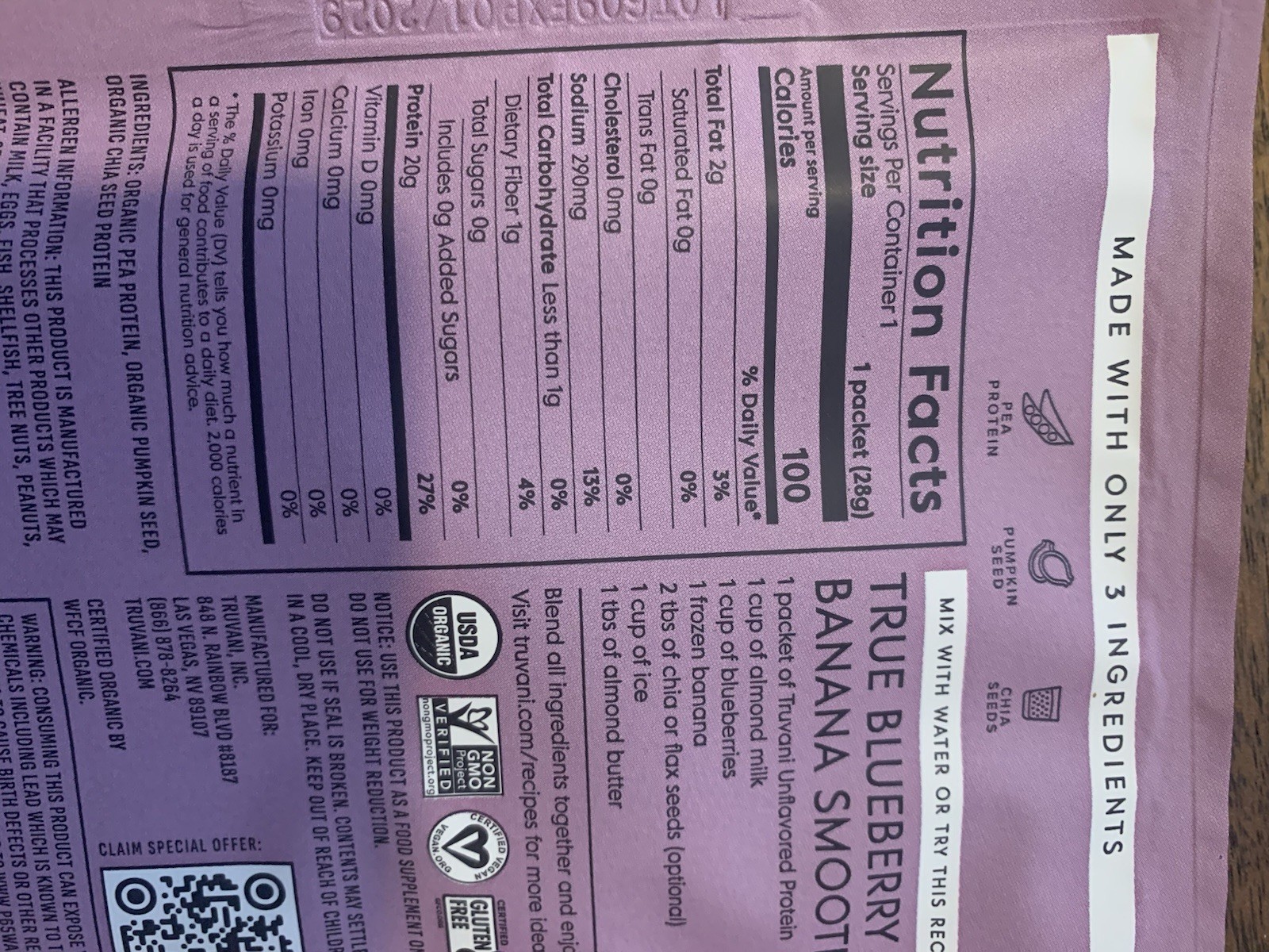 9 Truvani Organic Plant-Based Protein Packet, Non-GMO, 5 Flavor variety, etc.