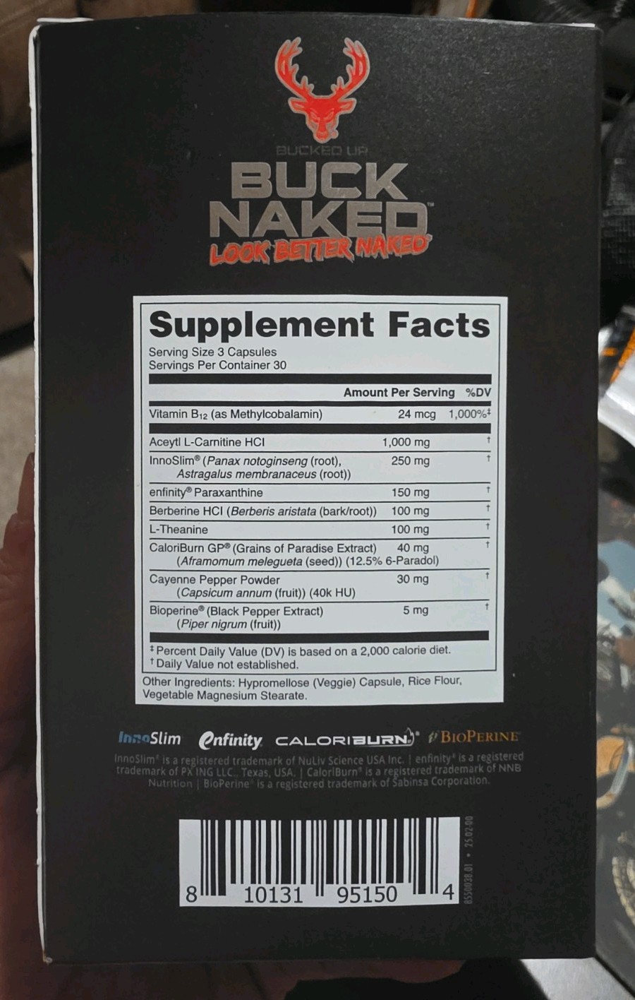 Bucked Up Buck Naked Weight Loss Management Capsules 90ct
