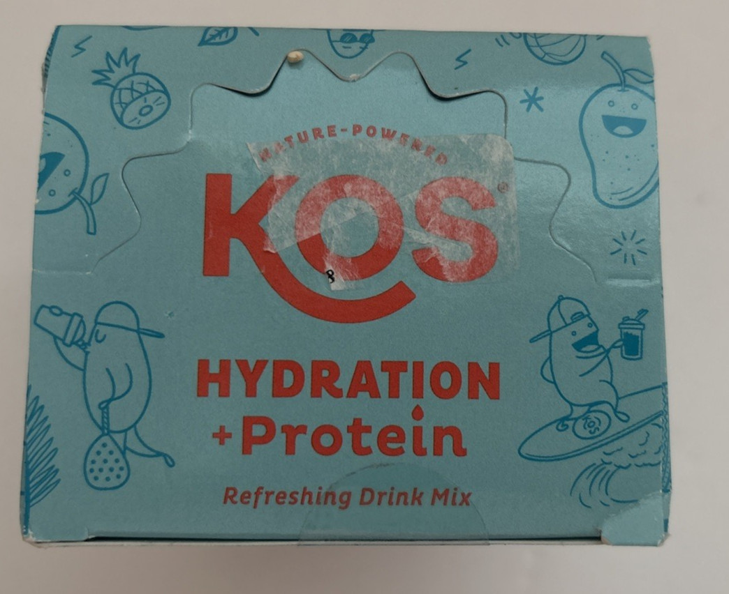 Kos Hydration Protein Nature Powered Drink Mix Tropical Electrolytes 7 Packets