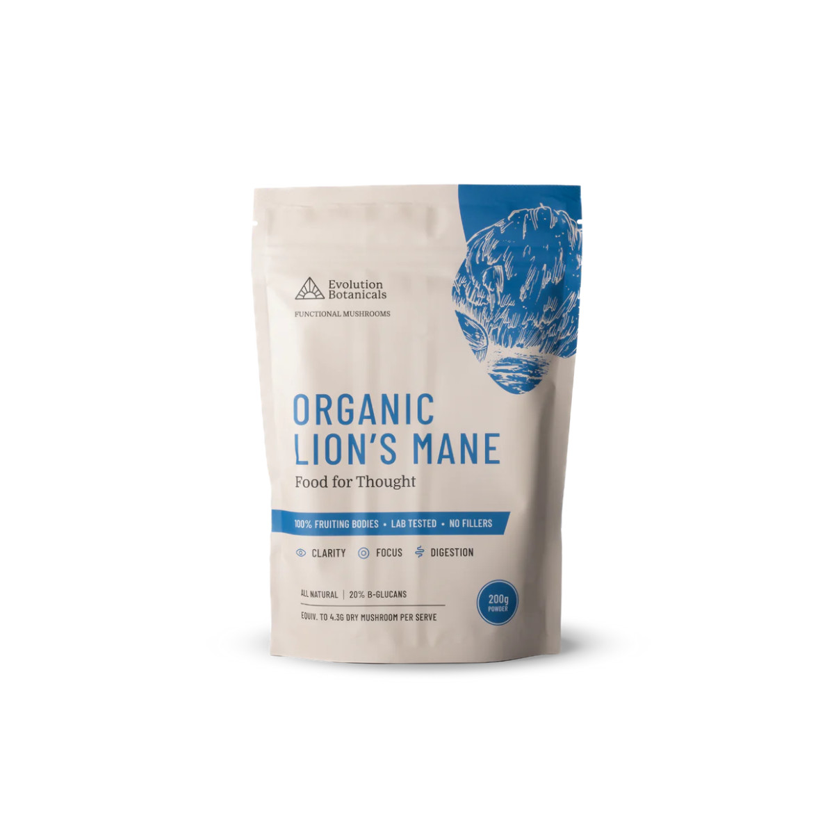 Evolution Botanicals, Organic Lion’s Mane, 100g