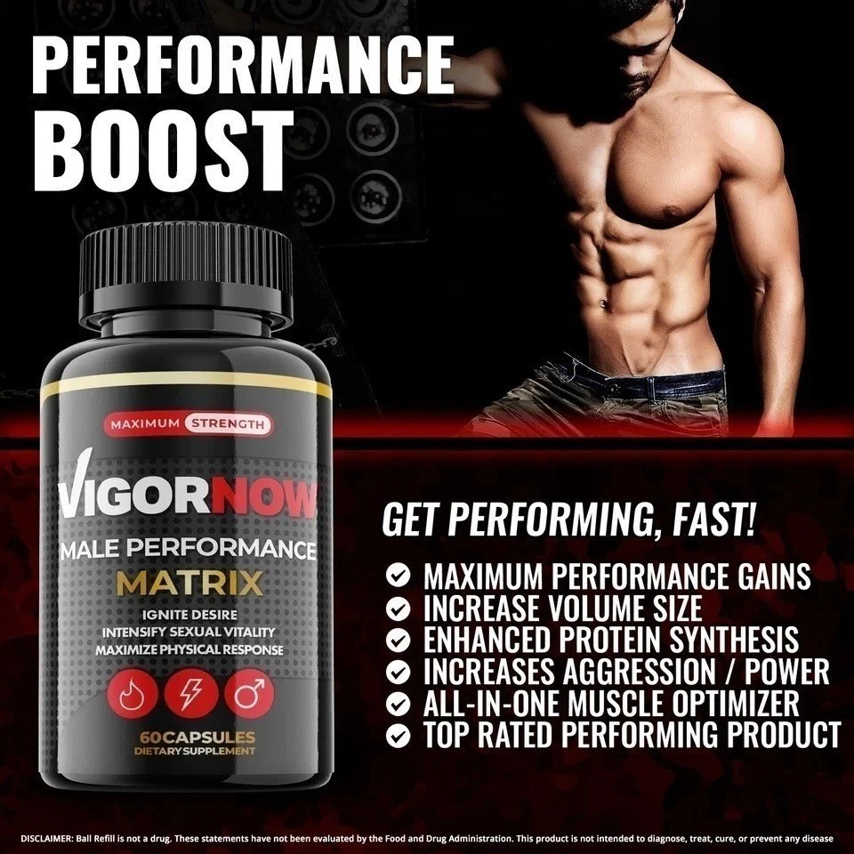 Vigor Now Pills for Men – Male Virility and Performance Support – 120 Capsules