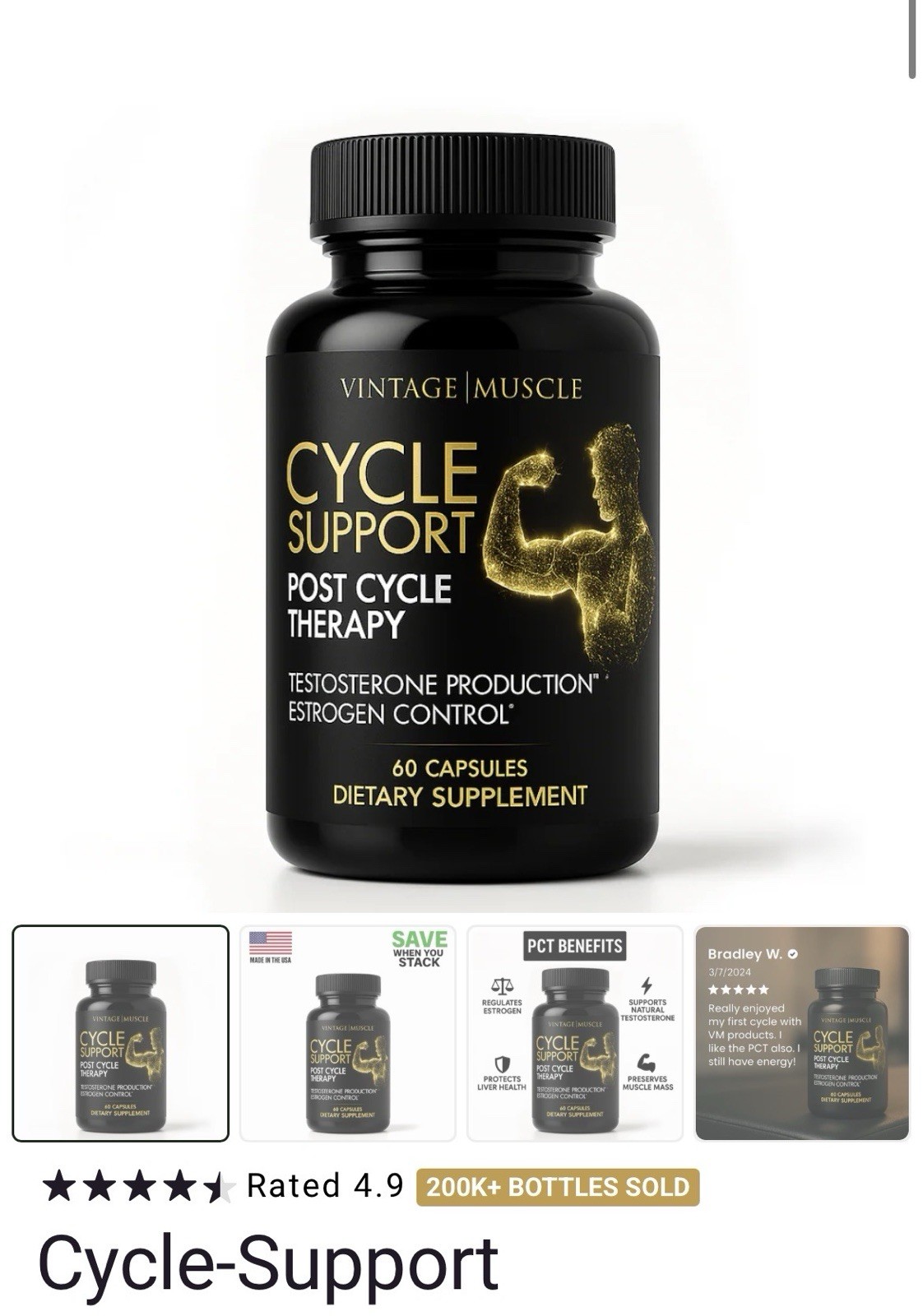 Cycle🔁Support Post Cycle Therapy 💊4 Test Production By Vintage Muscle💪🏛️
