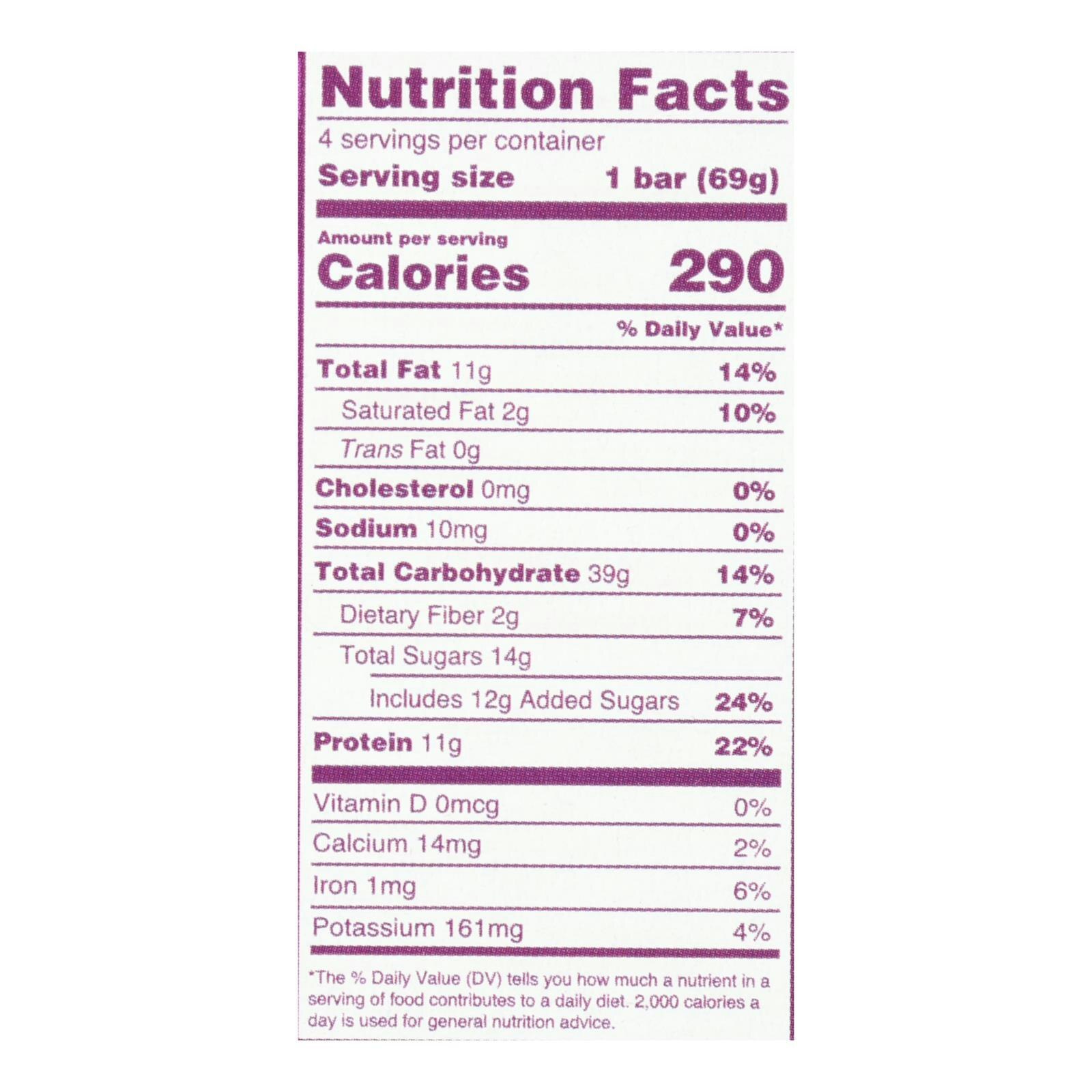 Gomacro – Bar Peanut Butter Chocolate Chip – 2.4 oz, 4 Per Pack (7 Packs Total)