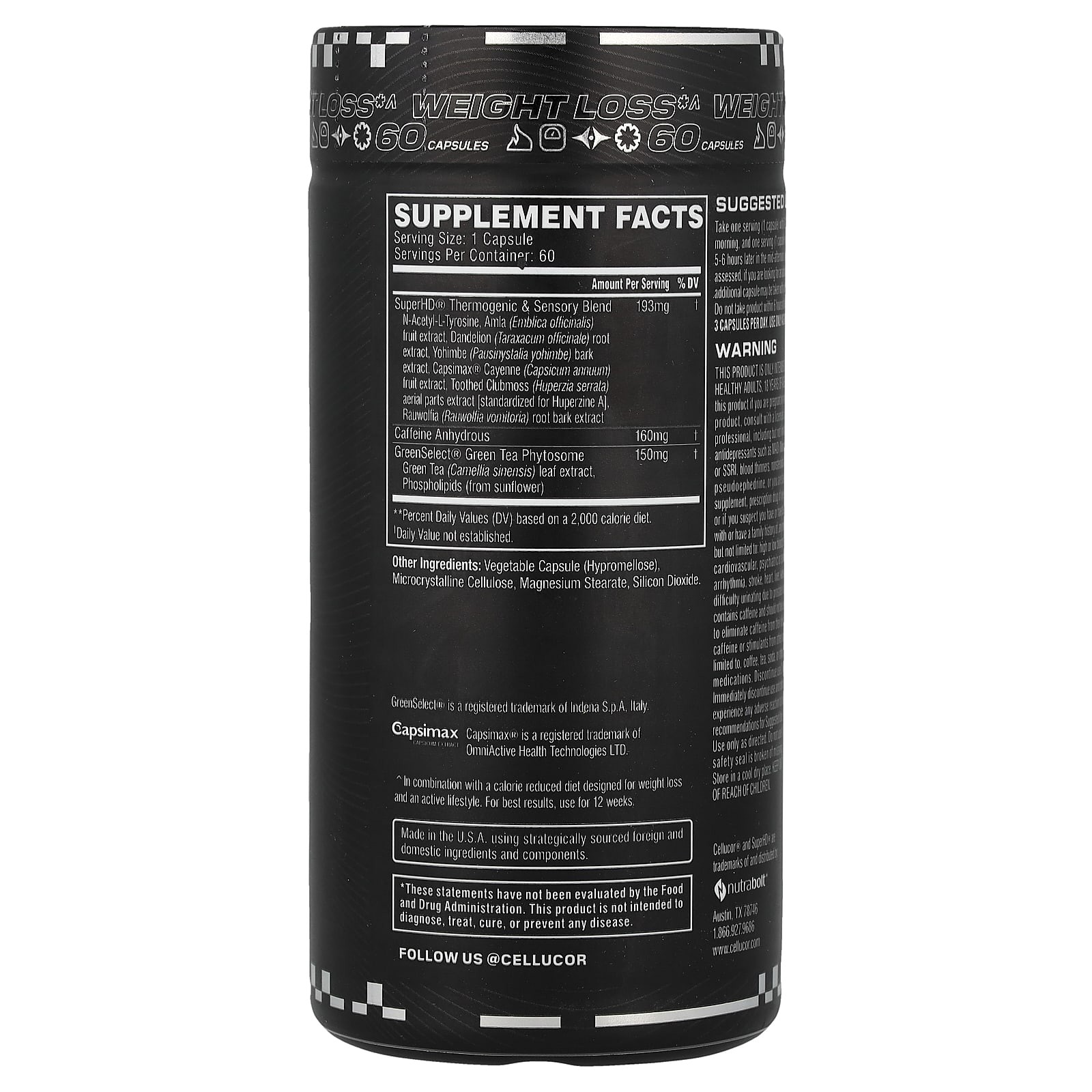 2 X C4 / Cellucor, Super HD�, 60 Capsules