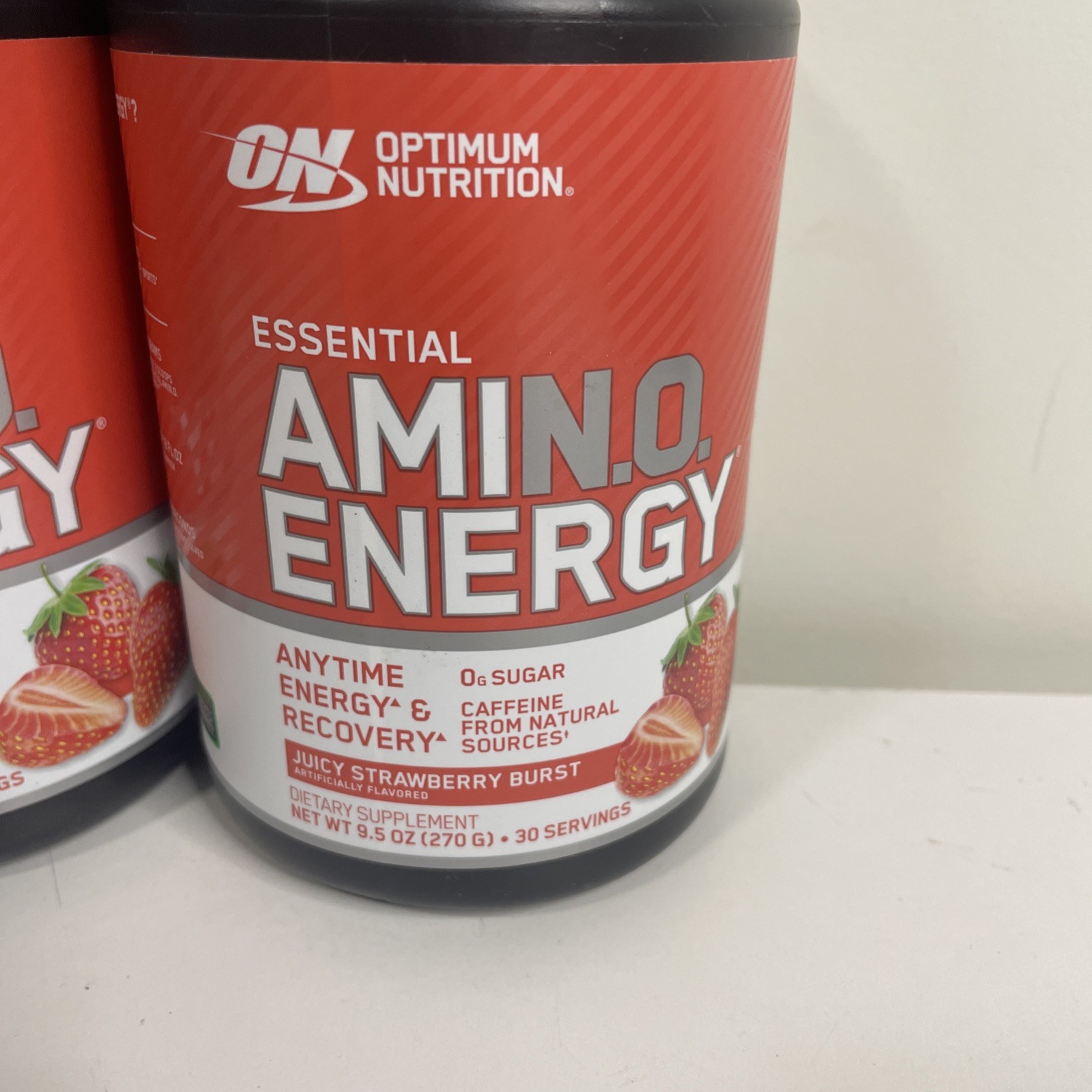 (2) Essential Amin.O. Energy Juicy Strawberry Burst 9.5 oz 270 g EXP 9/27