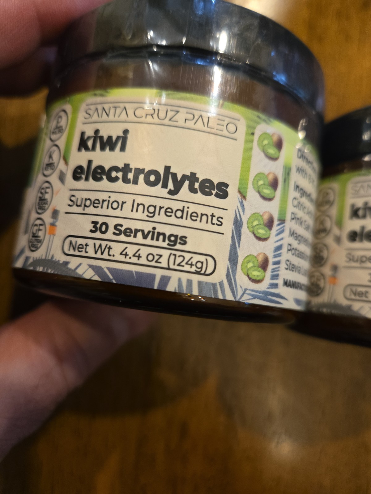 Santa Cruz Paleo Electrolyte Powder Kiwi Flavor 30 Servings Per Tub (3 Pack)
