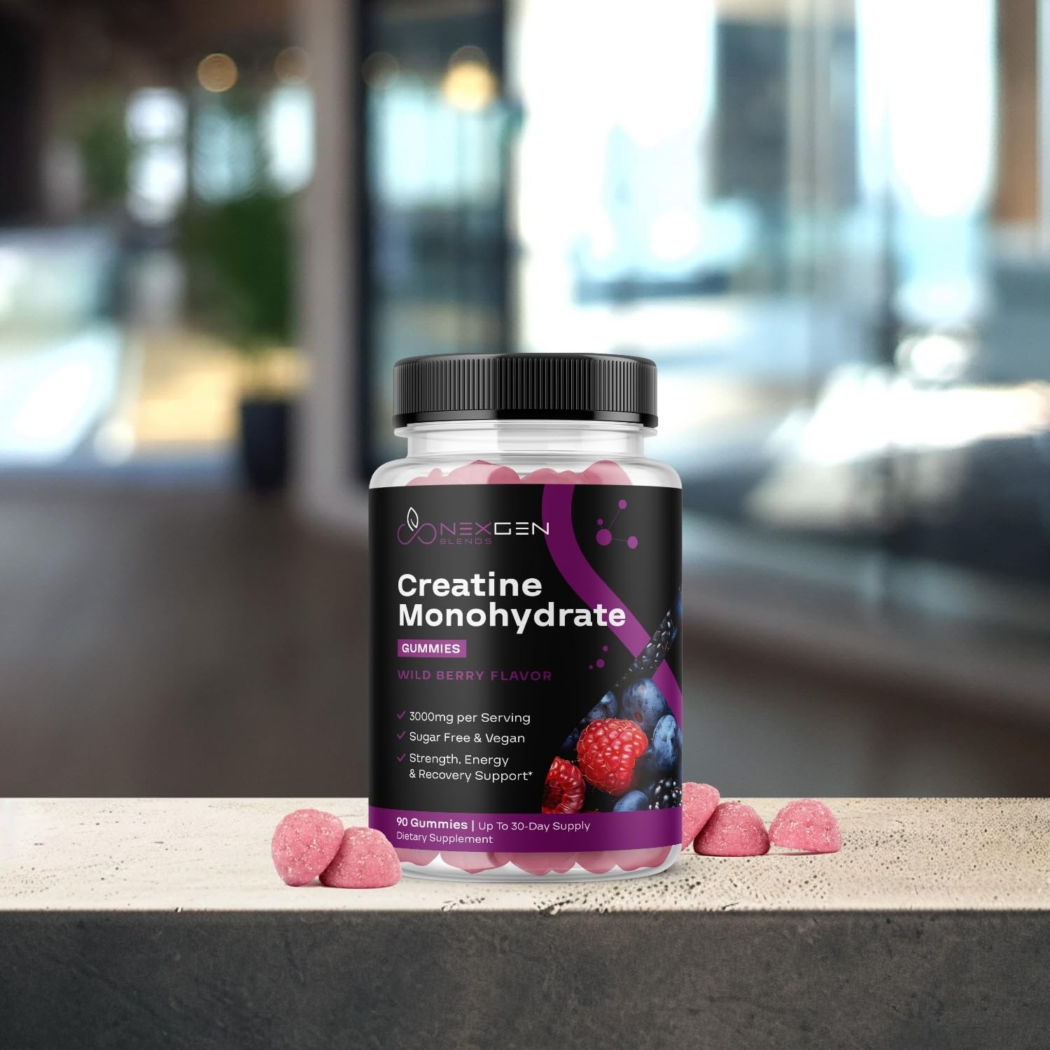 Gomitas Monohidrato De Creatina Fuerza Músculo y Energía Para Hombres y Mujeres