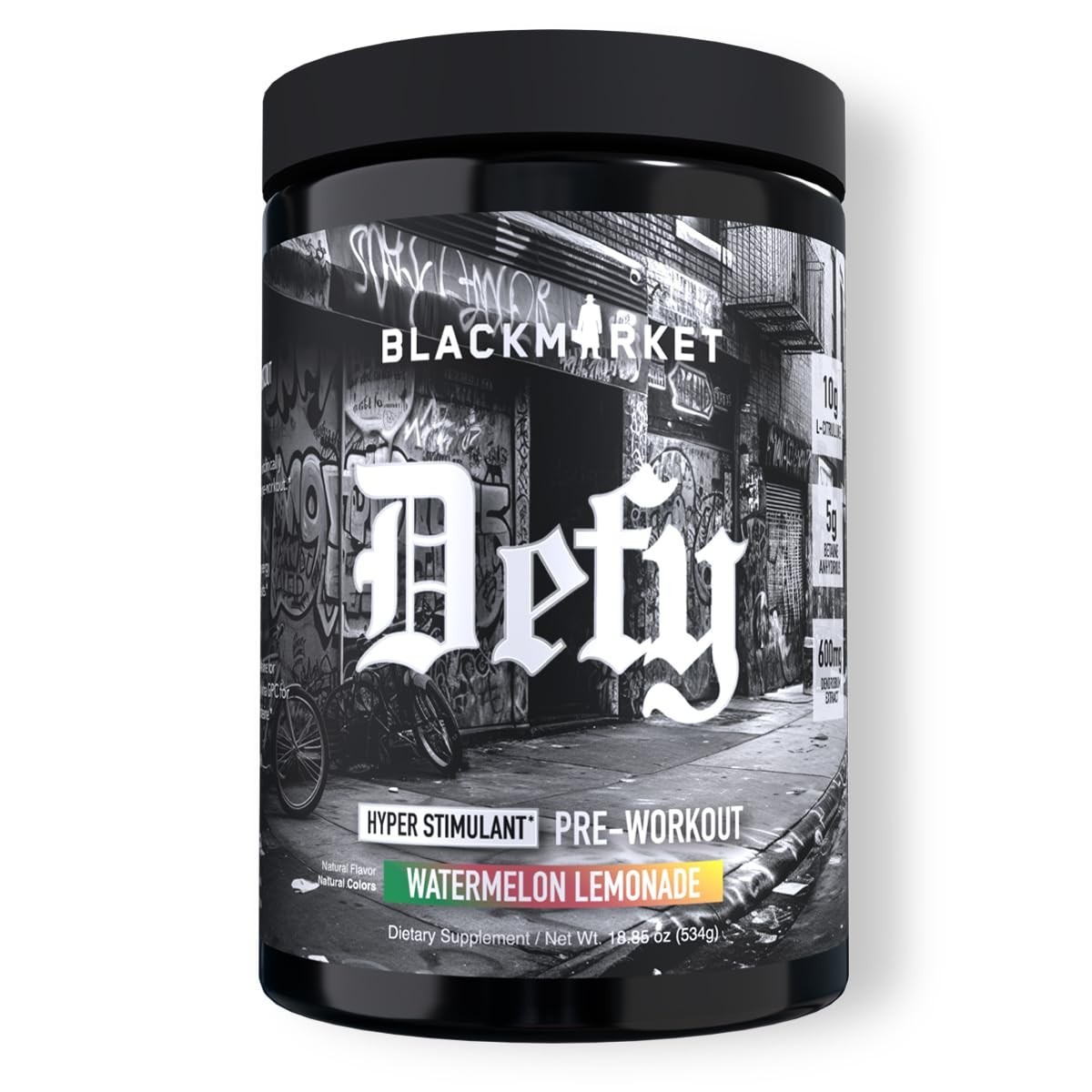 High-Stimulant Pre-Workout Powder – 450mg Caffeine, L-Citrulline, Watermelon Lem