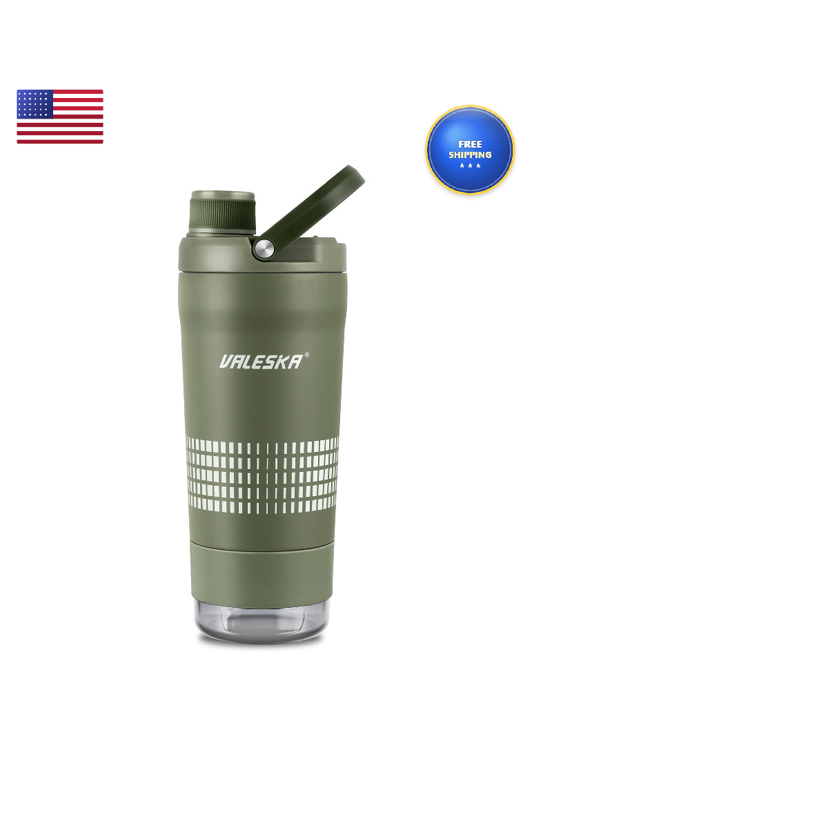 Valeska Shaker Bottle For Protein Mixes Insulated Stainless Steel Protein