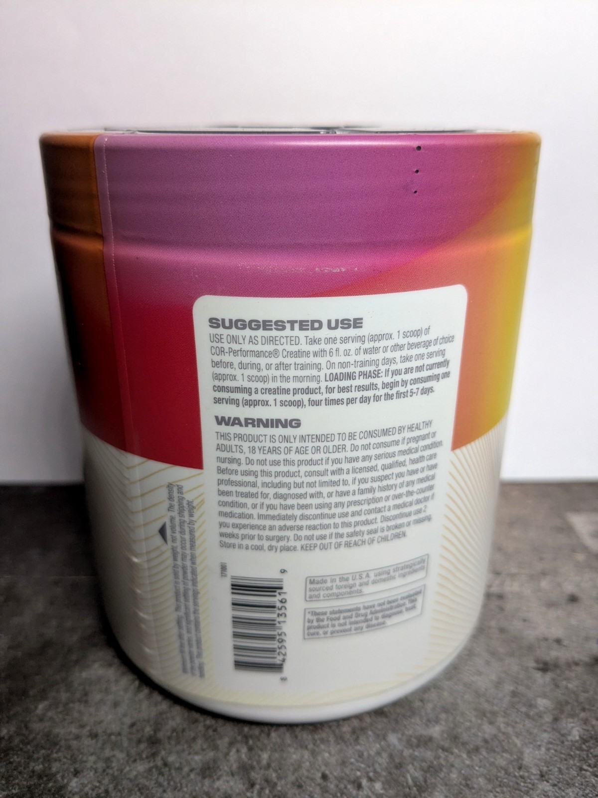 Cellucor Creatine Fruit Punch Powder COR-Performance® 50 Servings 11.5 oz /325 g