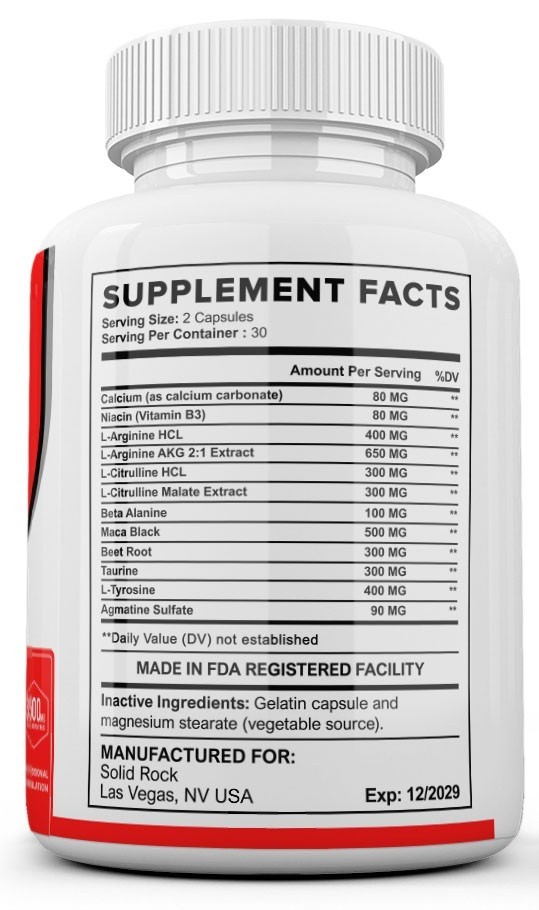 Nitric Oxide Booster L-Arginine, L-Citrulline 3500mg 120 Caps HIGHEST POTENCY
