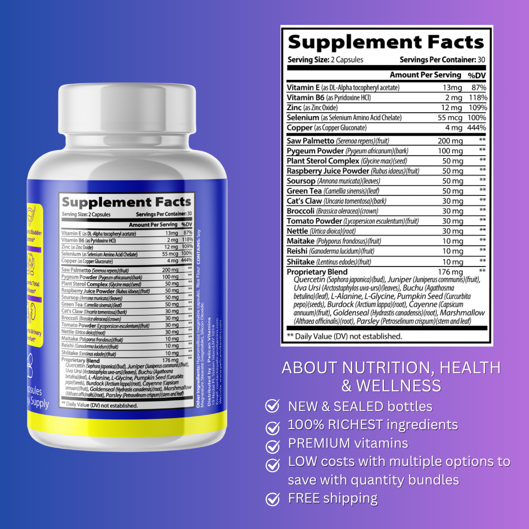 URO DOC- Support Supplement for Men – Urinary & Bladder Health-5 Bottles