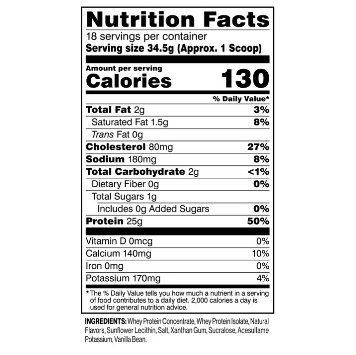 2 Pack C4 Pro Whey Protein Powder, Vanilla Bean Flavor, 25g of Protein,18Serv Pk