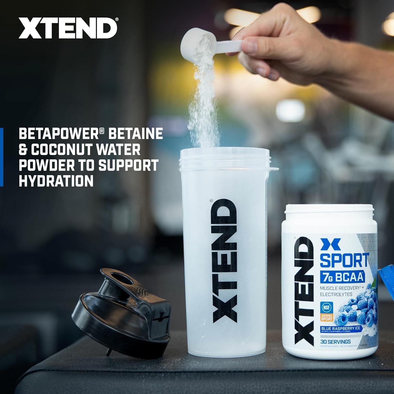 NSF Certified XTEND BCAA Powder – Blue Raspberry Ice Flavor for Muscle Growth