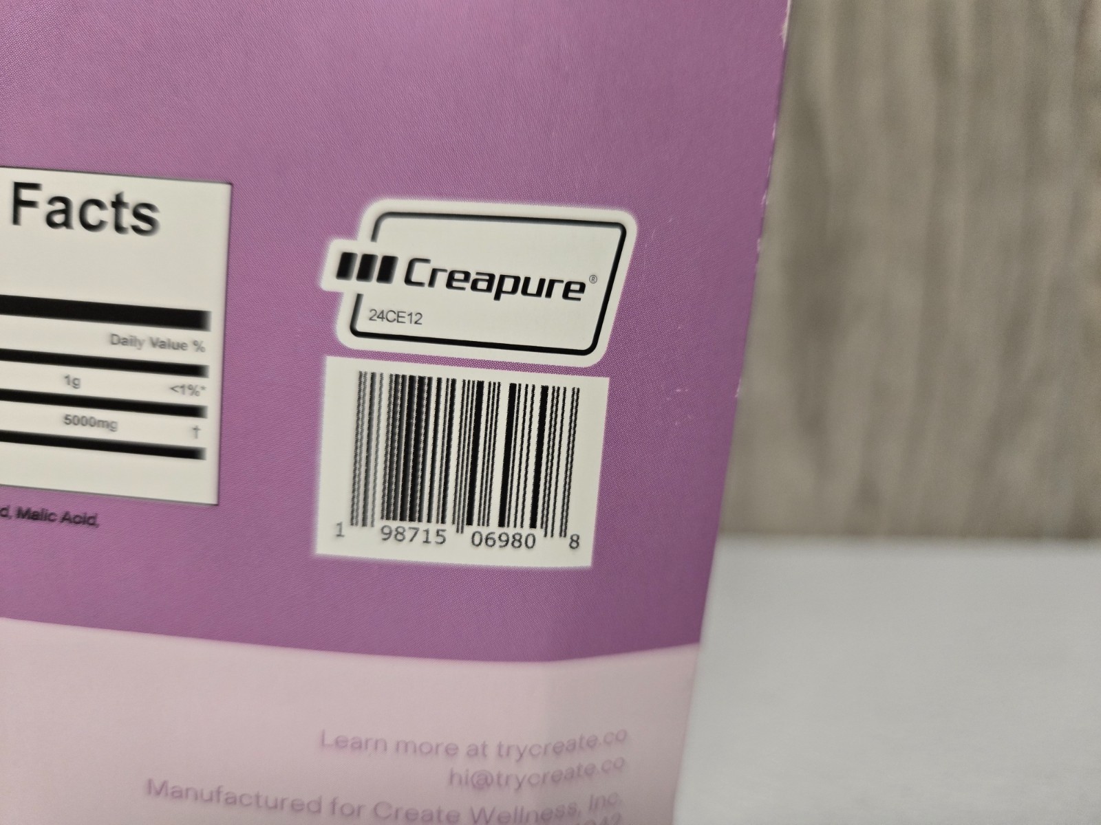 Create Creatine Monohydrate Powder Mixed Berry Dietary Supplement 30 sticks