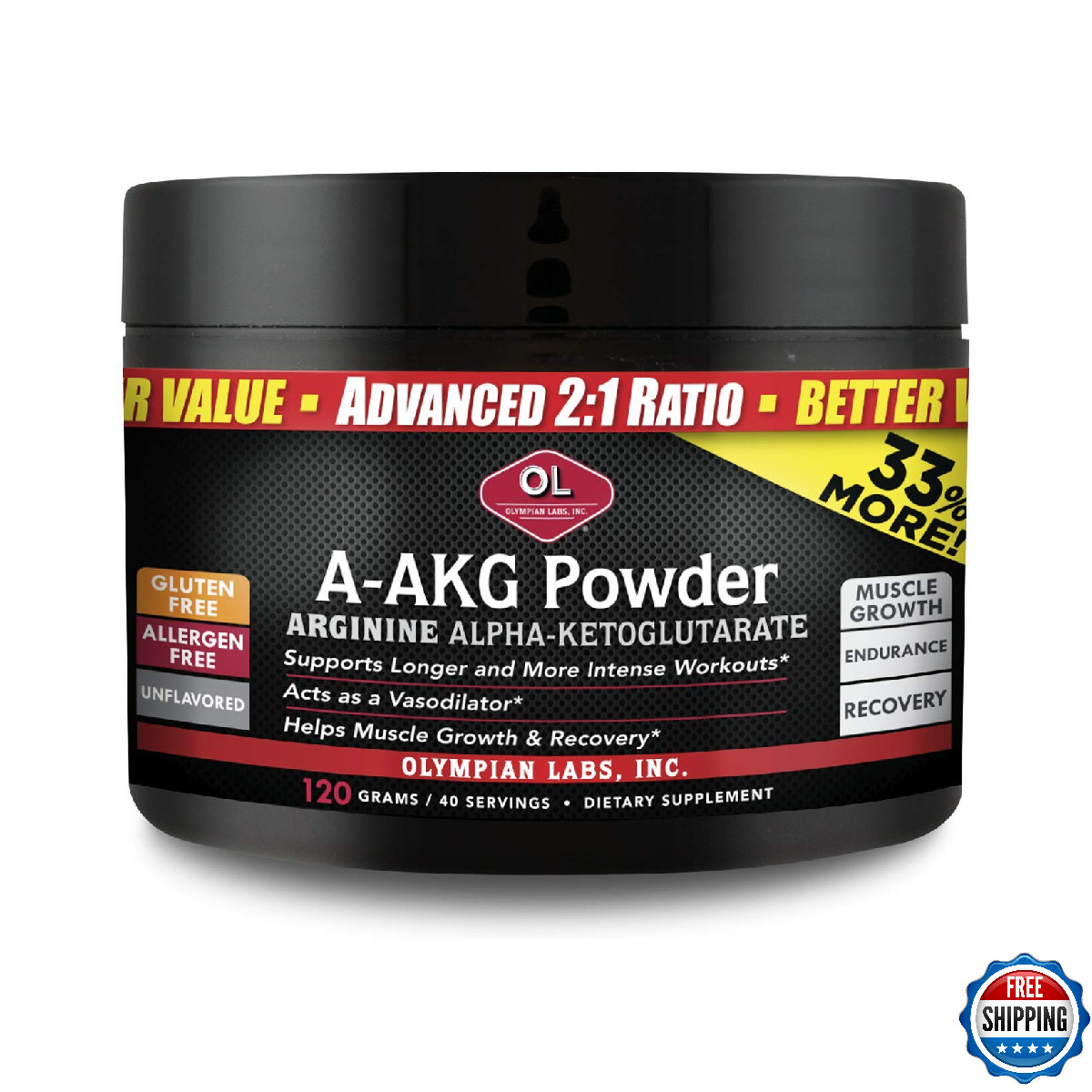 Olympian Labs PSN A-AKG Powder for Men’s Health, Energy & Sports Nutrition Perfo