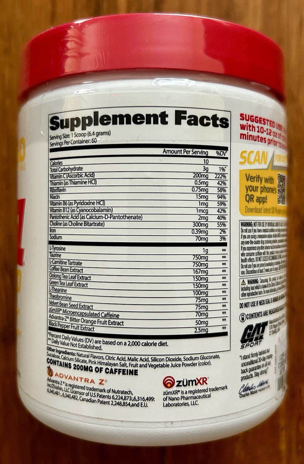 NWT GAT JETFUEL THERMO FAT BURNER! STRAWBERRY LEMONADE! 60 SVG! 6/27! FREE SHIP!