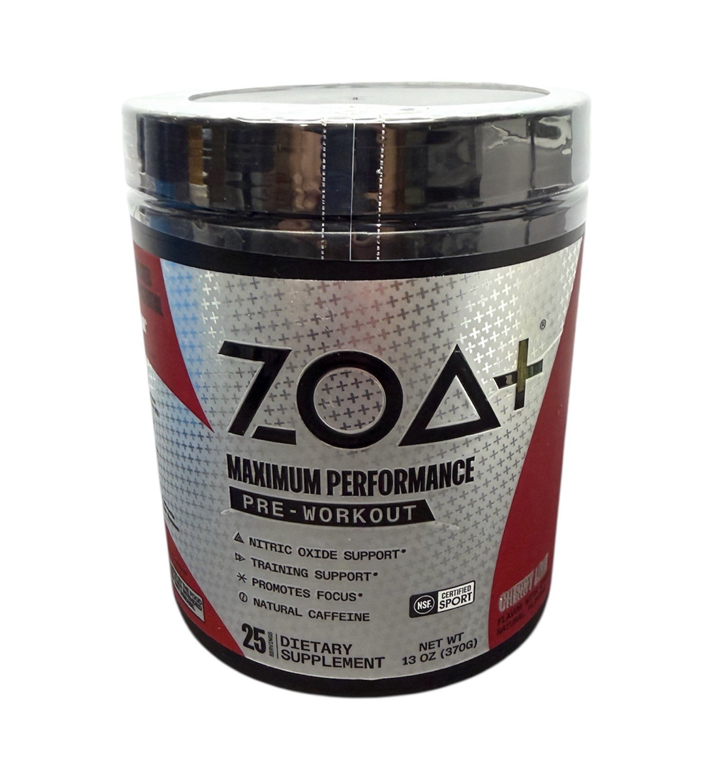 2CT: ZOA+ Zero Sugar PRE-WORKOUT Pwder CHERRY LIME NSF-CERTIFIED SPORT 13oz CAFF