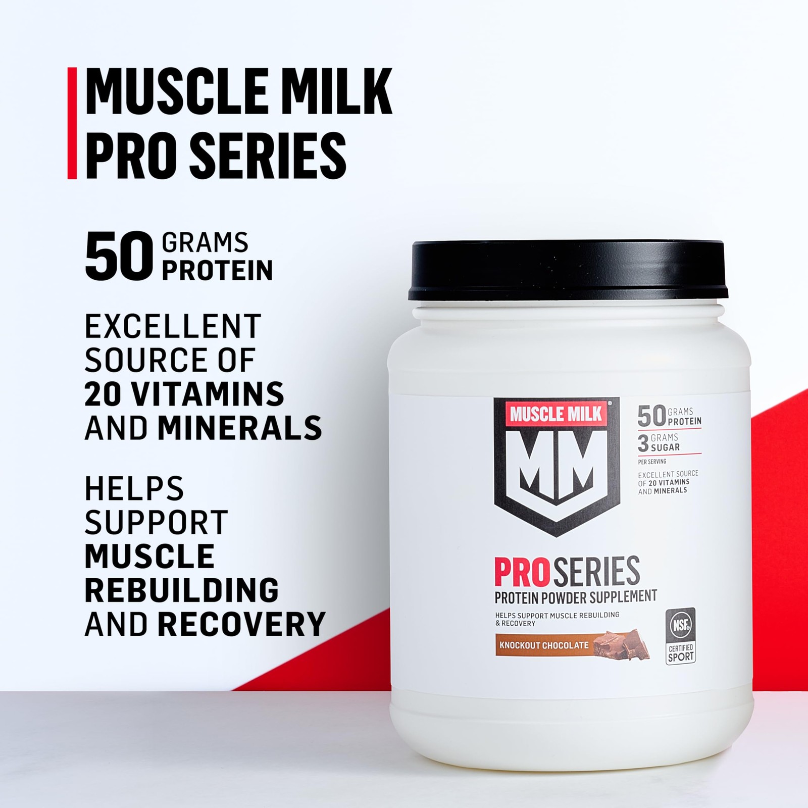 Muscle Milk Pro Series Protein Powder Supplement Slammin Strawberry 2 Pound