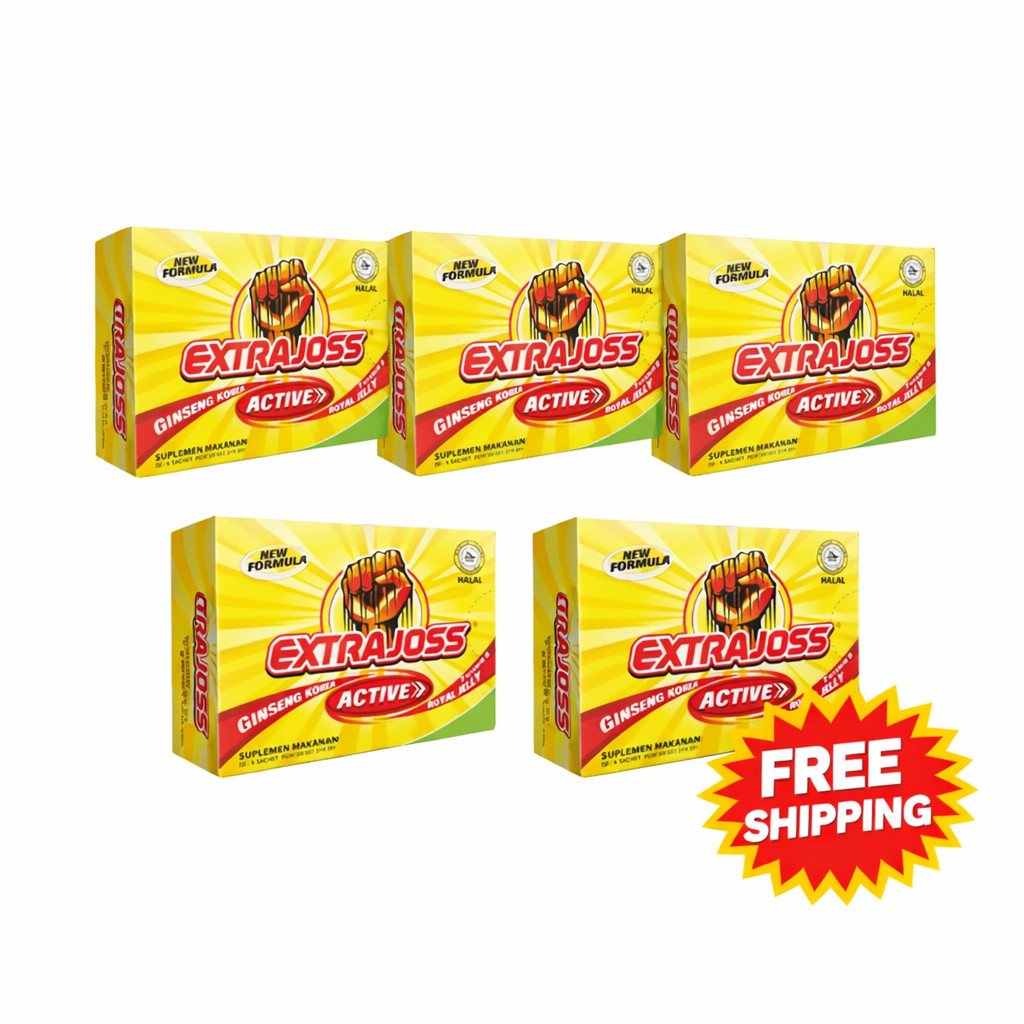 EXTRA JOSS  Active  Energy Flavor Drink  Stamina Royal Jelly Boost 5 box Ginseng