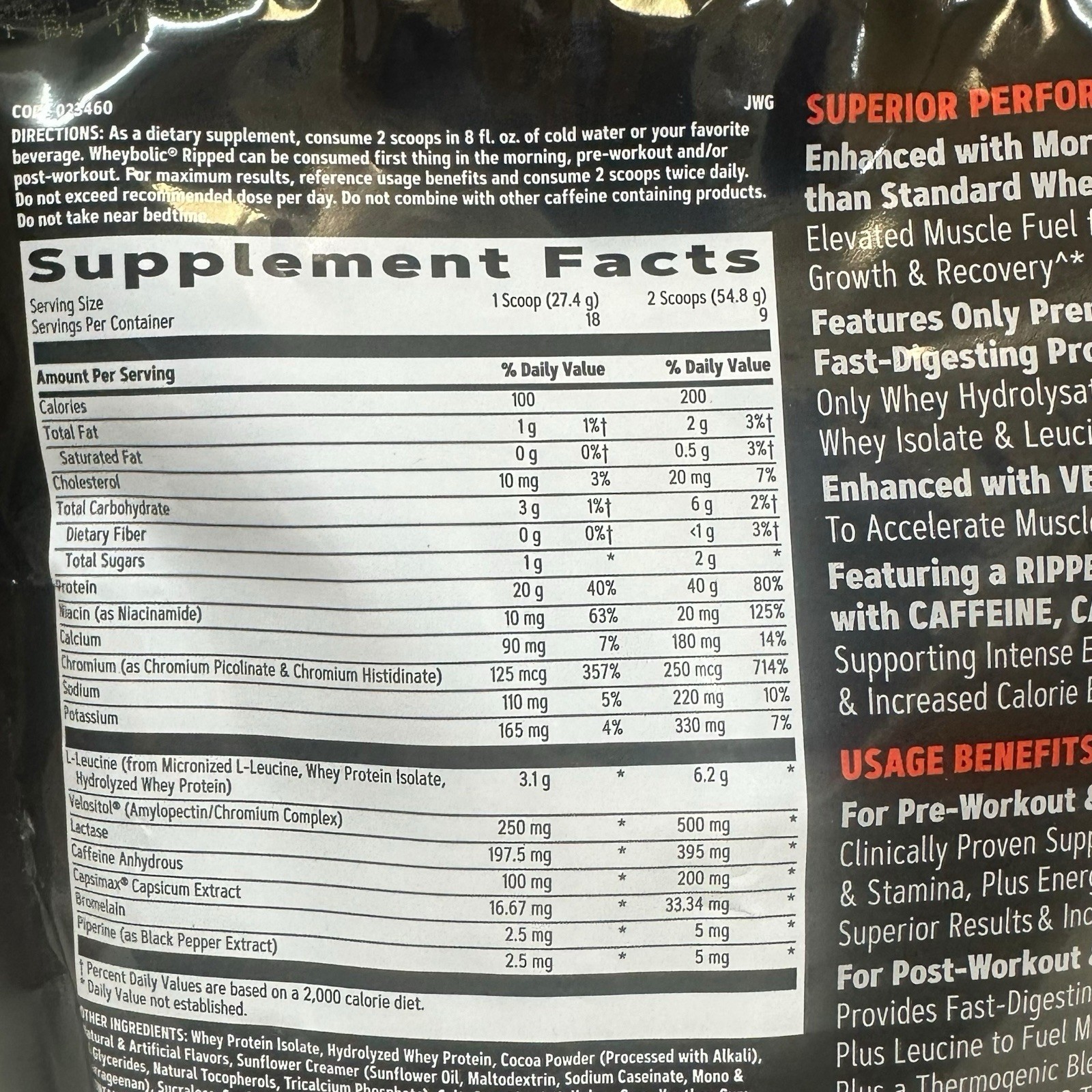 GNC AMP Wheybolic™ Ripped Protein Powder Chocolate Fudge 1.1 LB