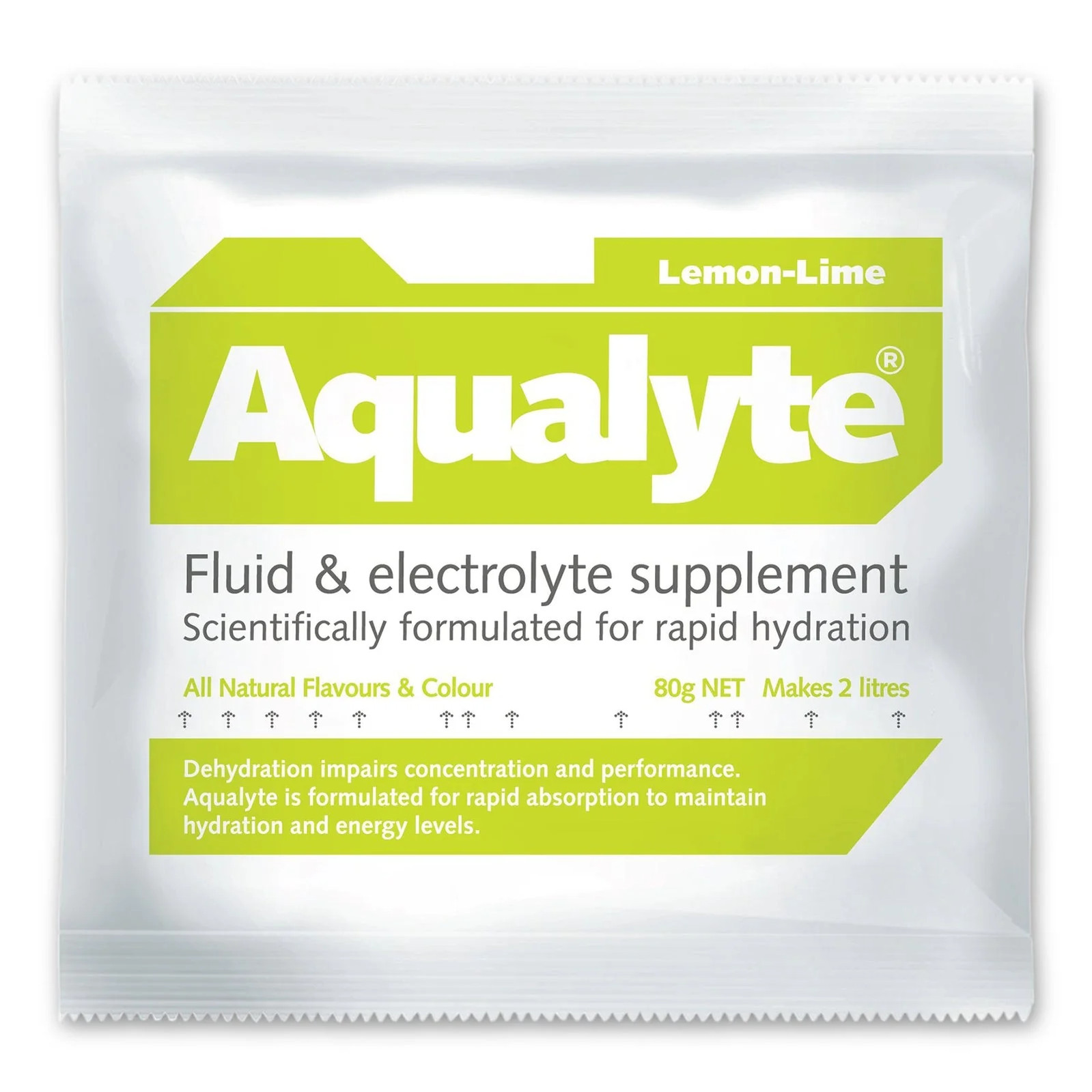 Aqualyte Lemon Lime Flavour Electrolyte Sachets – 80g (Box of 20)