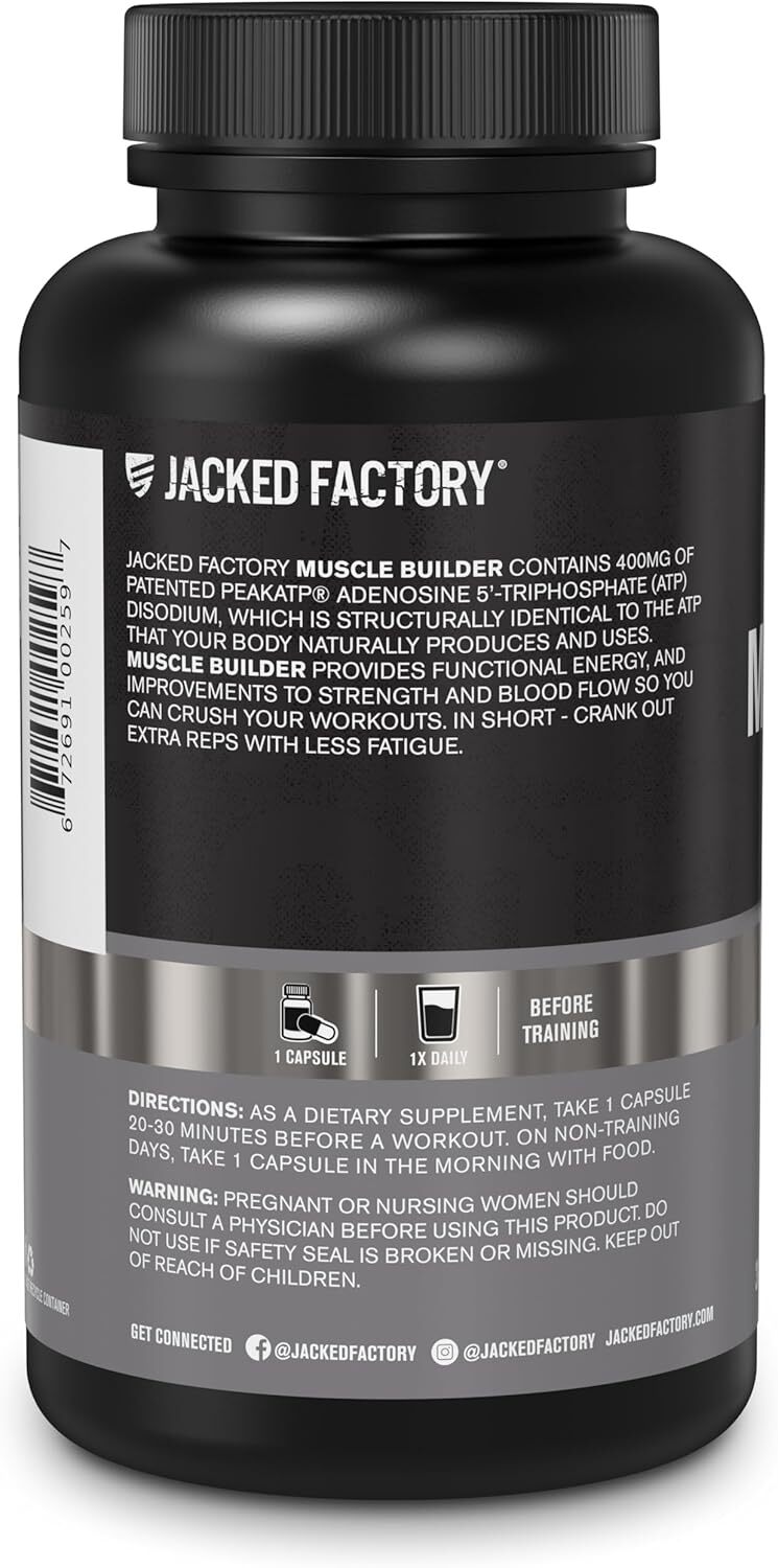 Essentials Muscle Builder – ATP Muscle Builder for Men with Peak ATP to Support