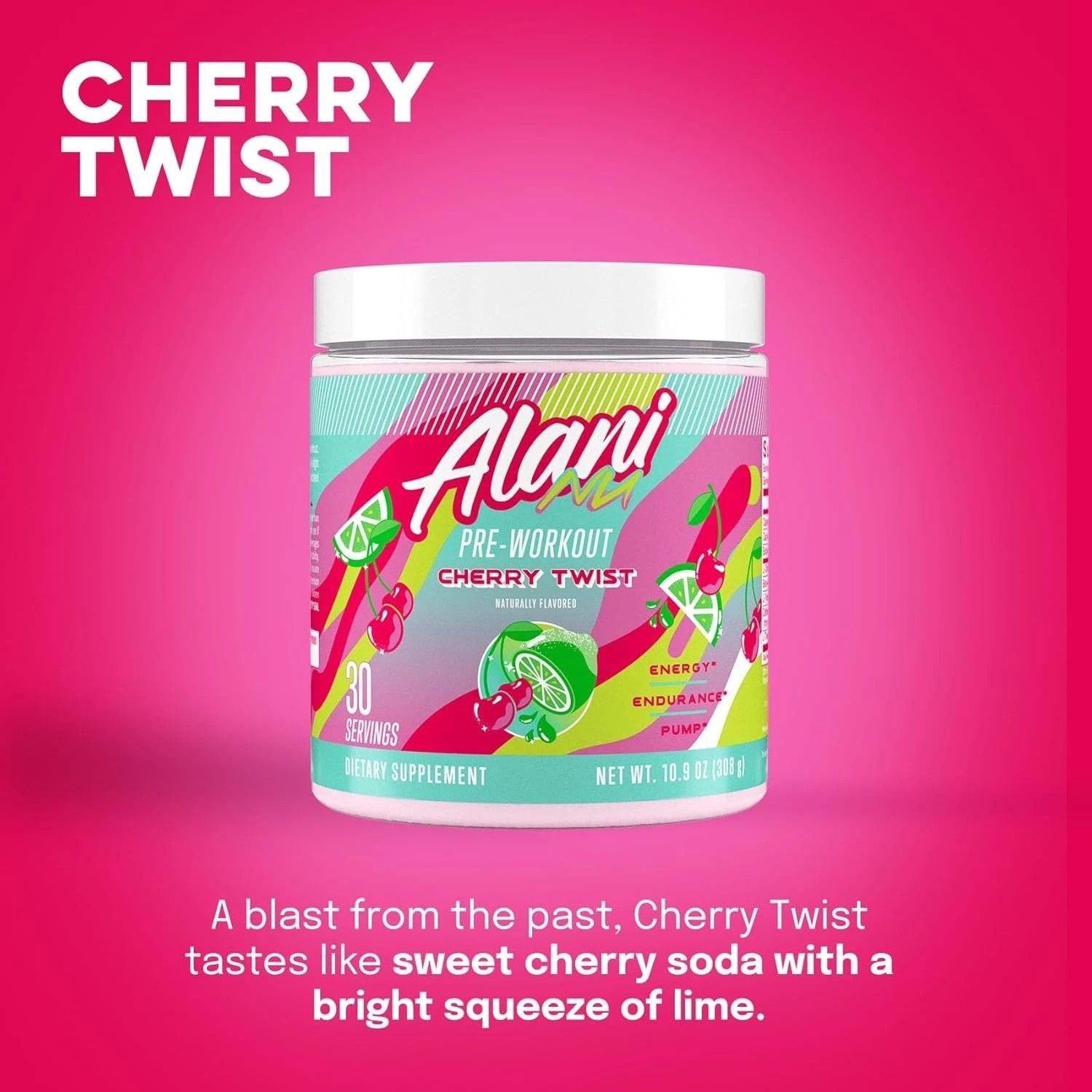 Amino Energy Cherry Twist Pre Workout – Endurance Supplement with 200mg Caffeine