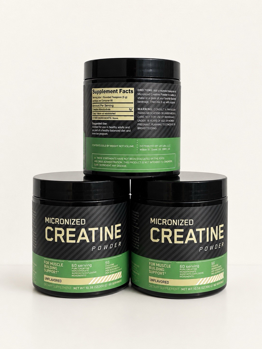 Micronized Creatine Monohydrate Powder 300g 60 Servings Unflavored