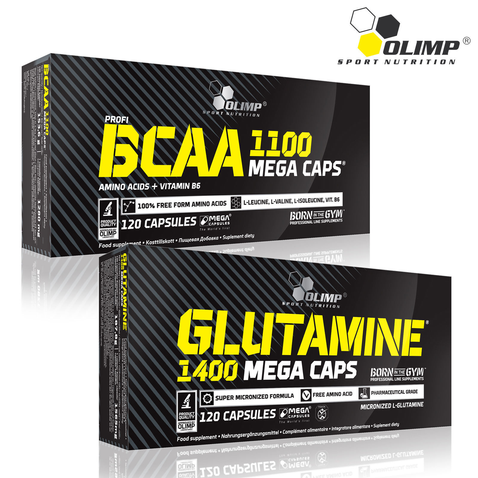BCAA + Glutamine 60-180Caps Amino Acids Anabolic Anticatabolic Muscle Strenght