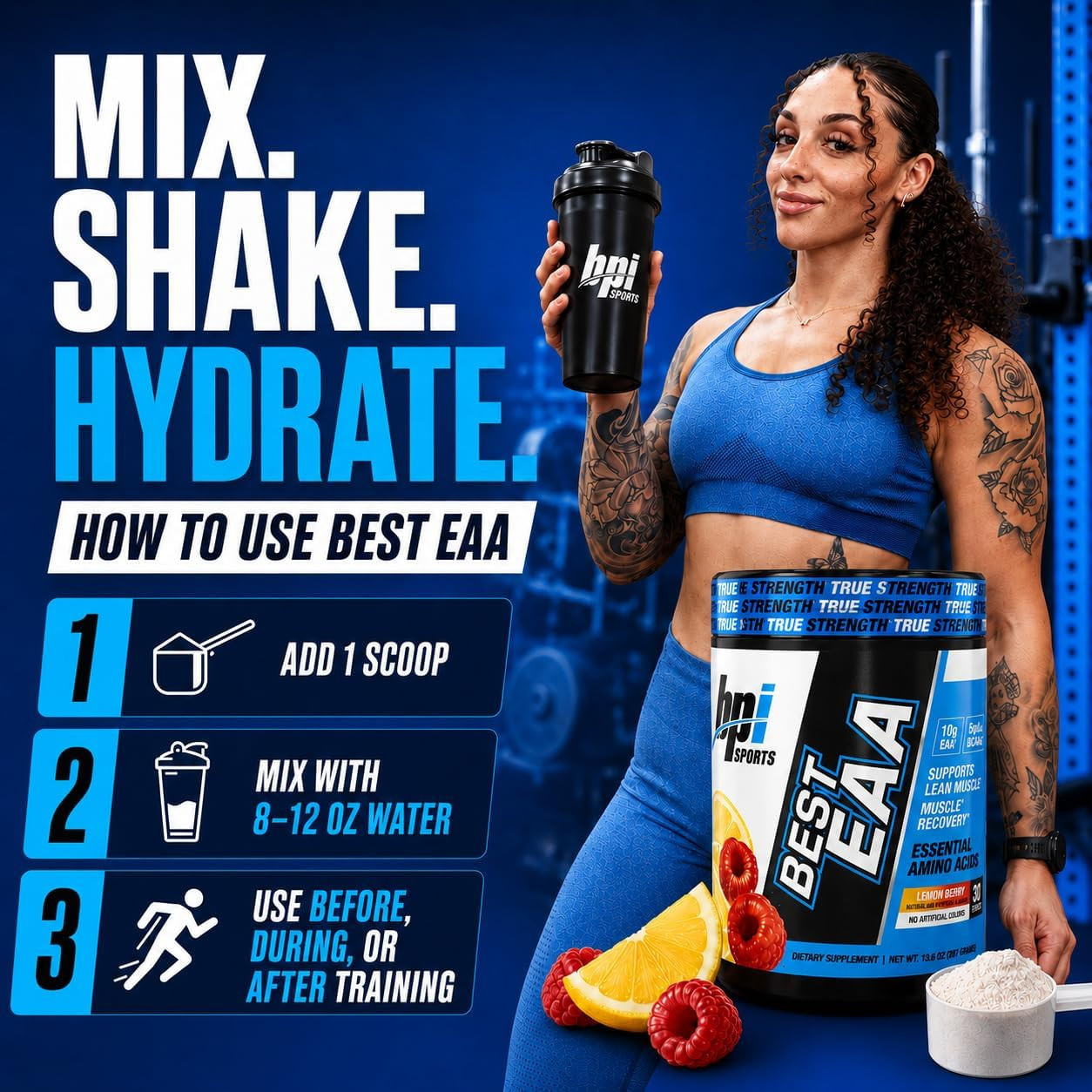 Essential Amino Acids EAA Powder – Pre, Intra & Post Workout Drink – BCAA Powder